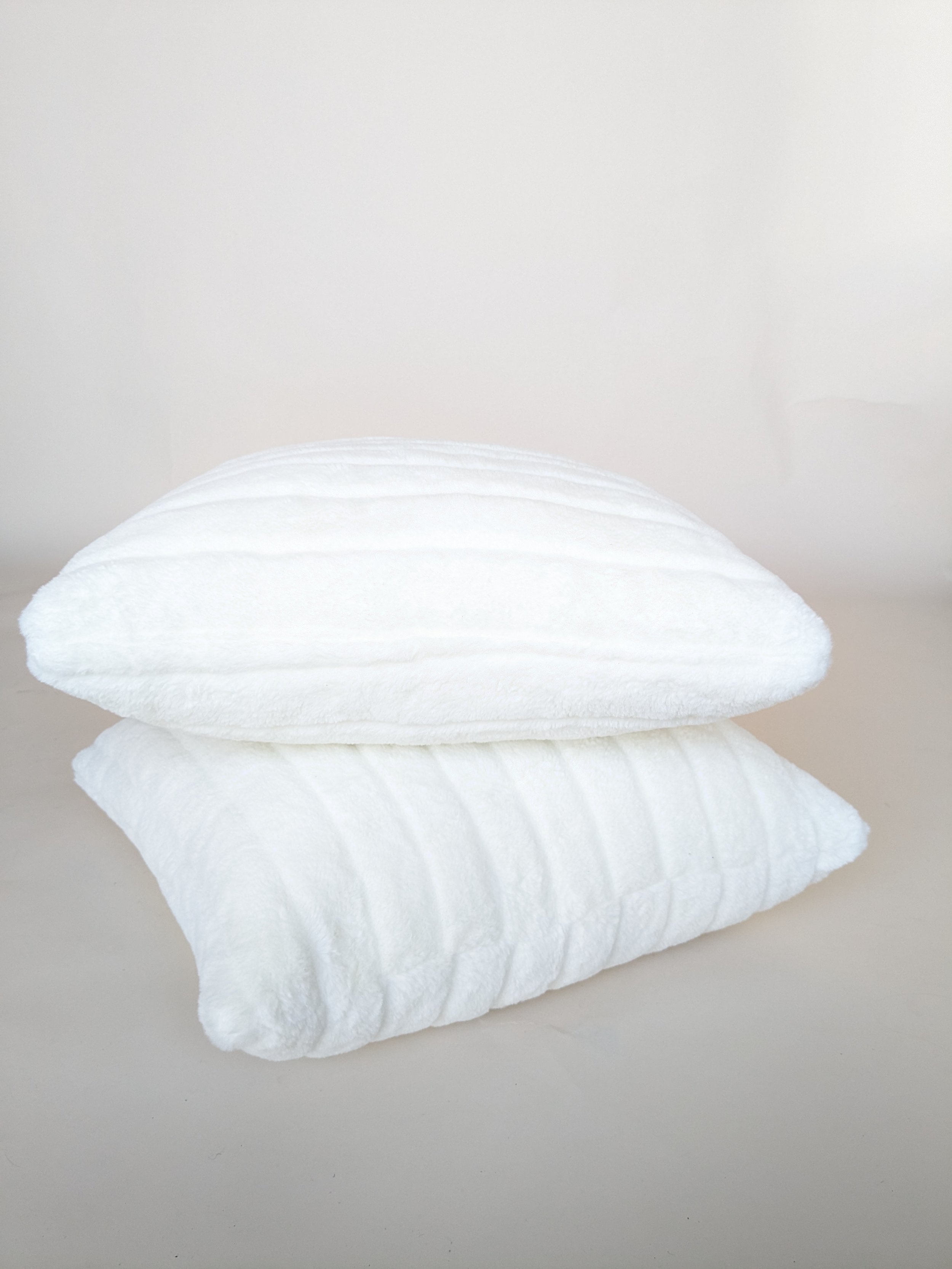 Hadley Cozy White Pillow with Channels