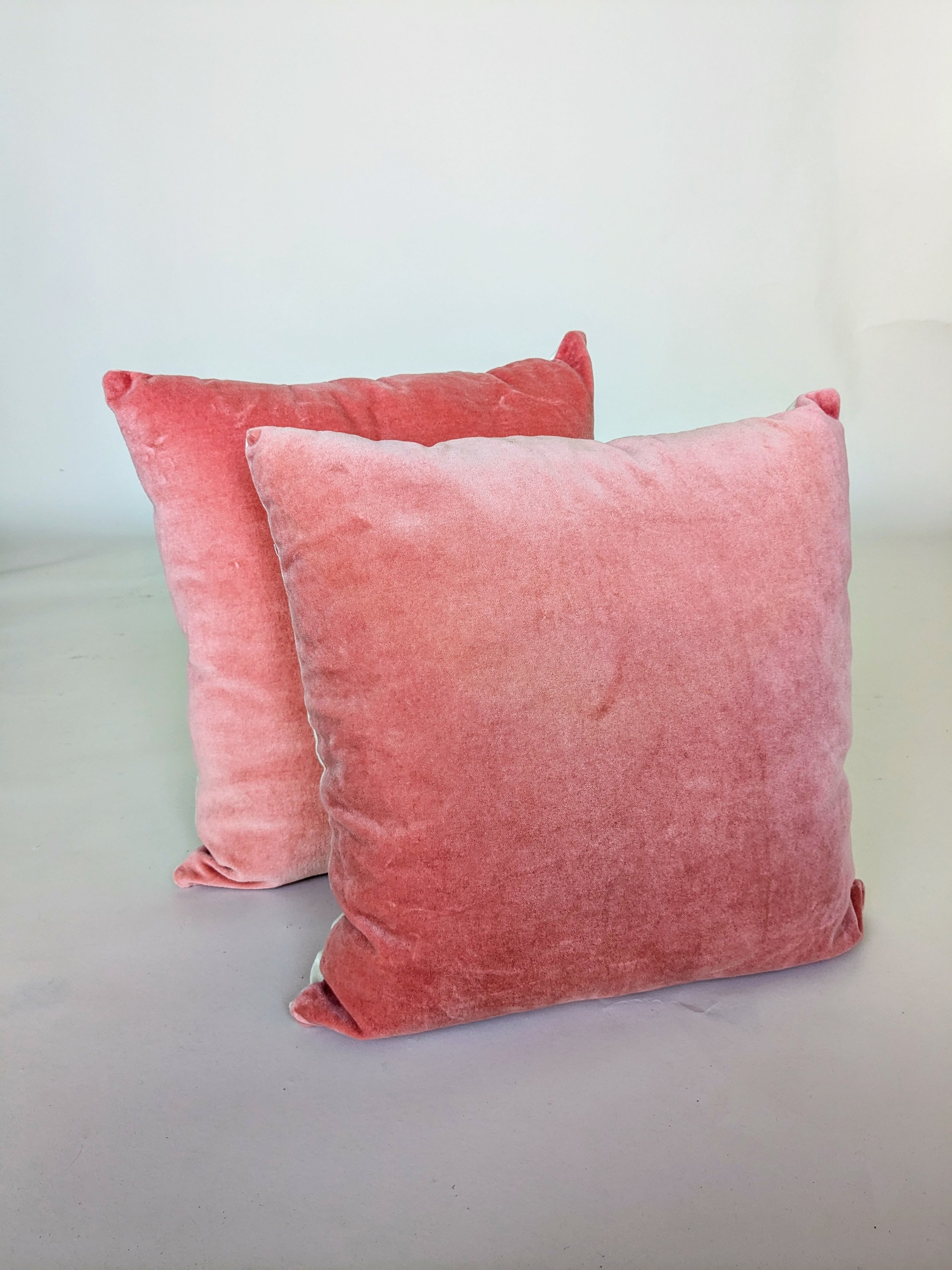 Lyra Velvet Pink Grapefruit Throw Pillow