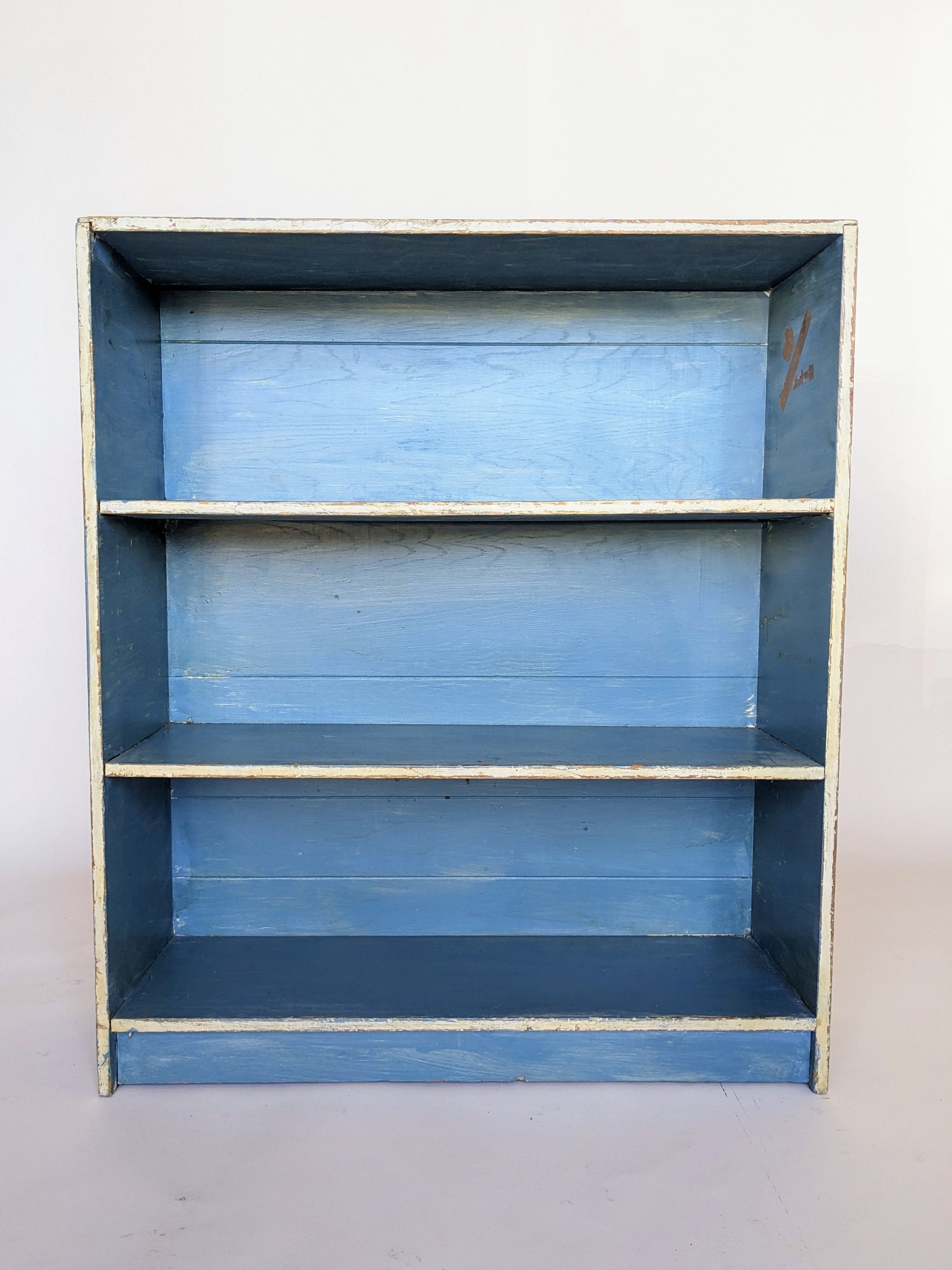 Ledi Blue and White Chippy Bookcase