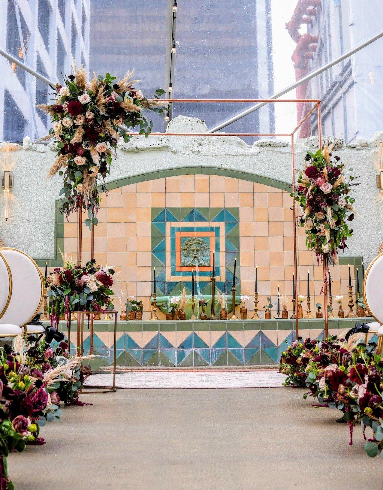 Copper Pipe Chuppah Arch