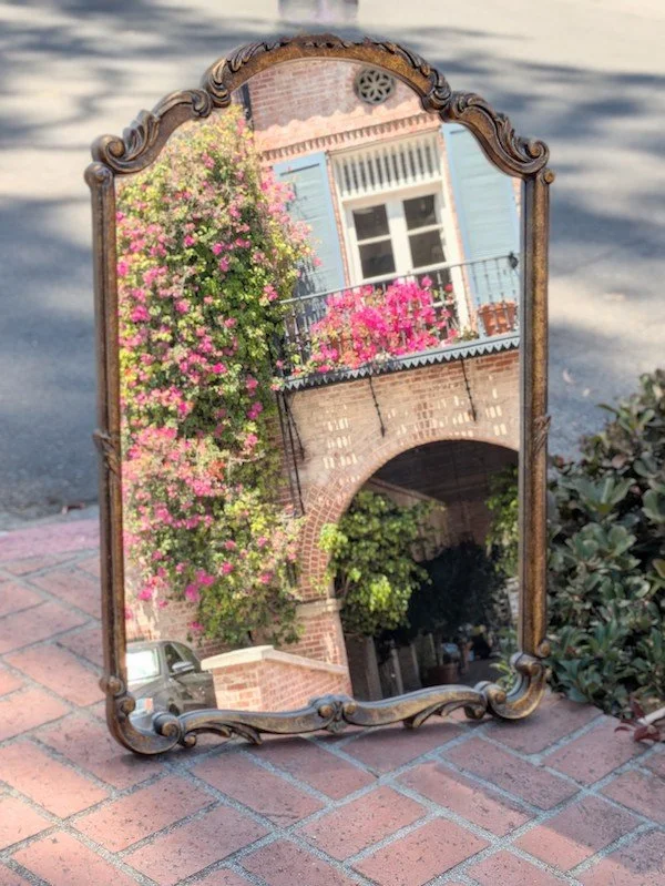 Kelly Antique Gold Finish Mirror