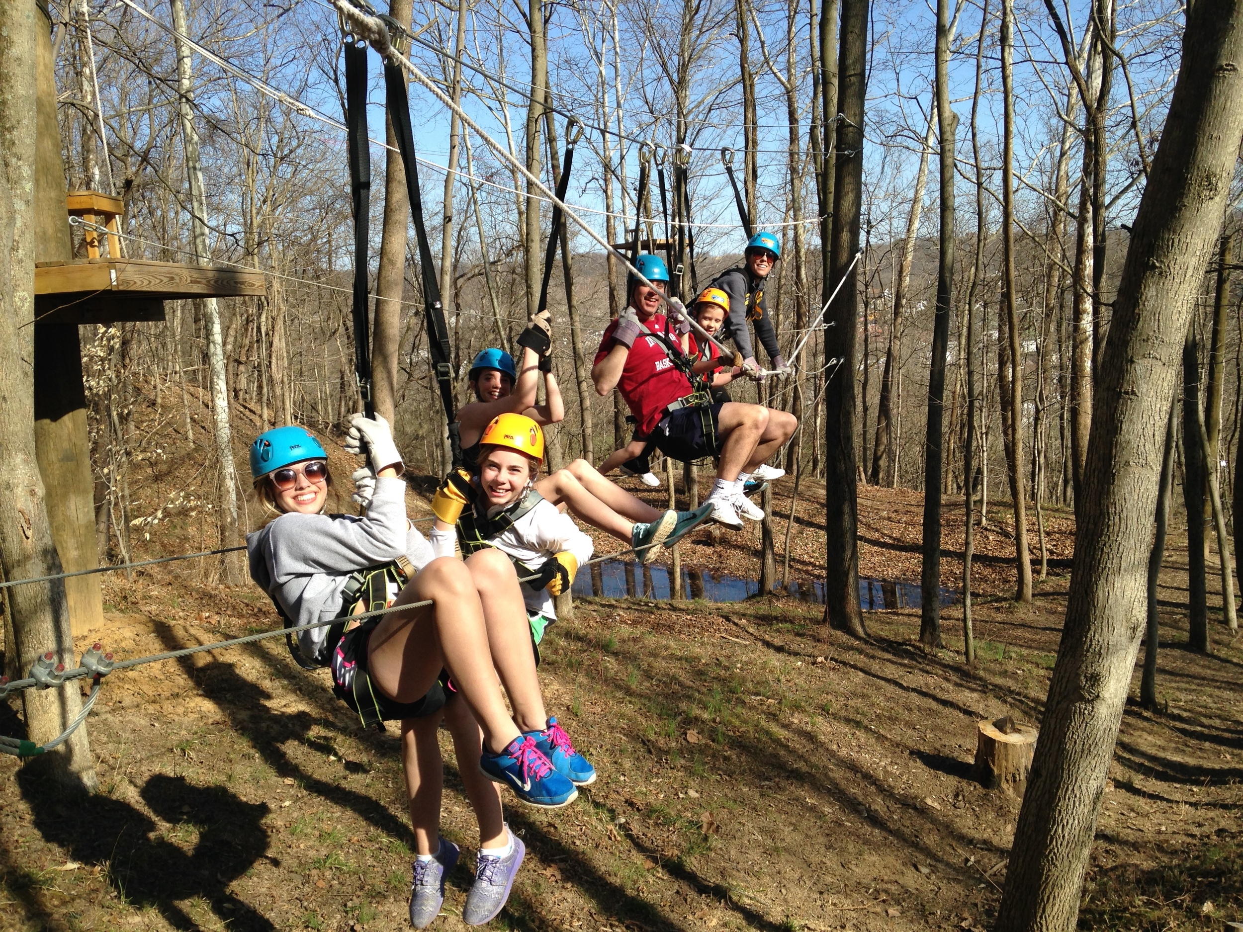 Group Zip lining in Indiana