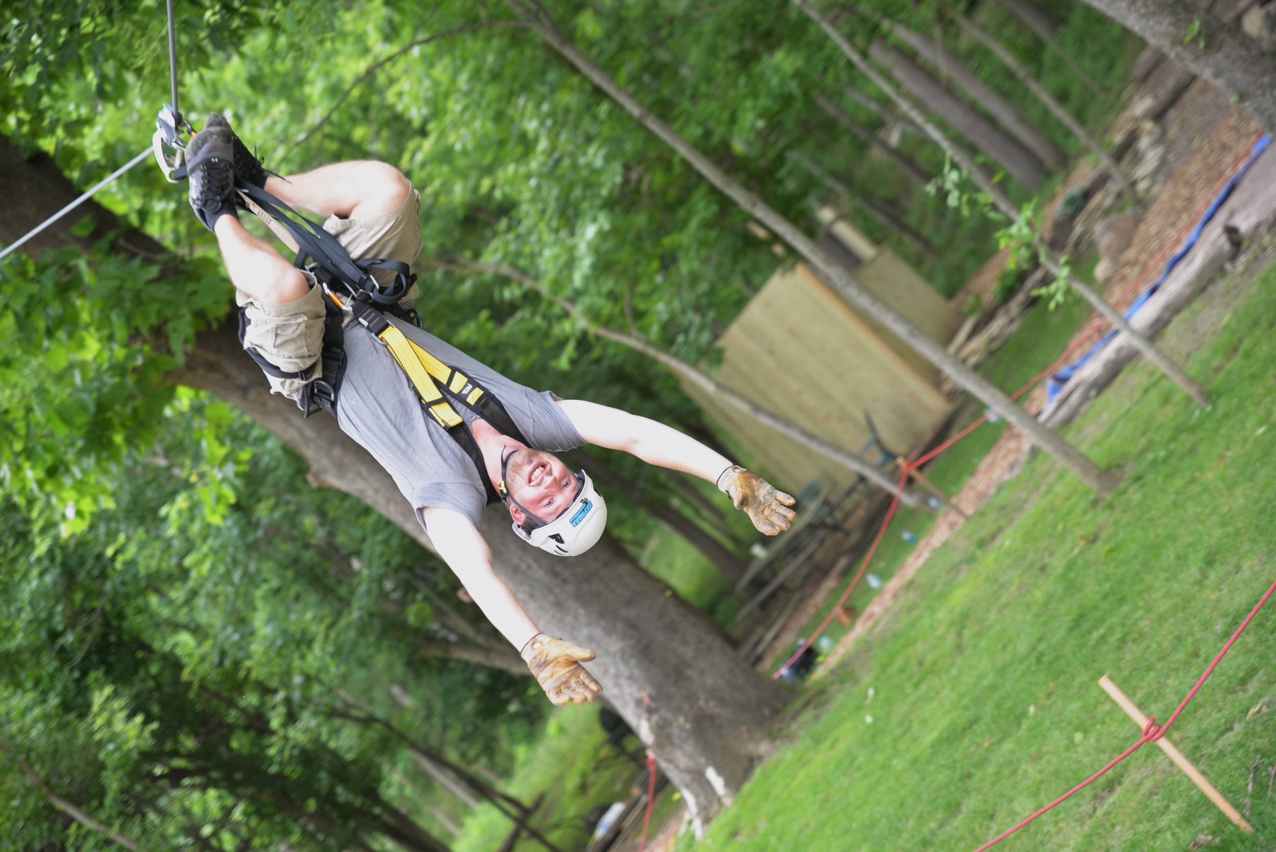 Hang Out with us on our Signature Defy Gravity Zip Line in Brookville, Indiana!