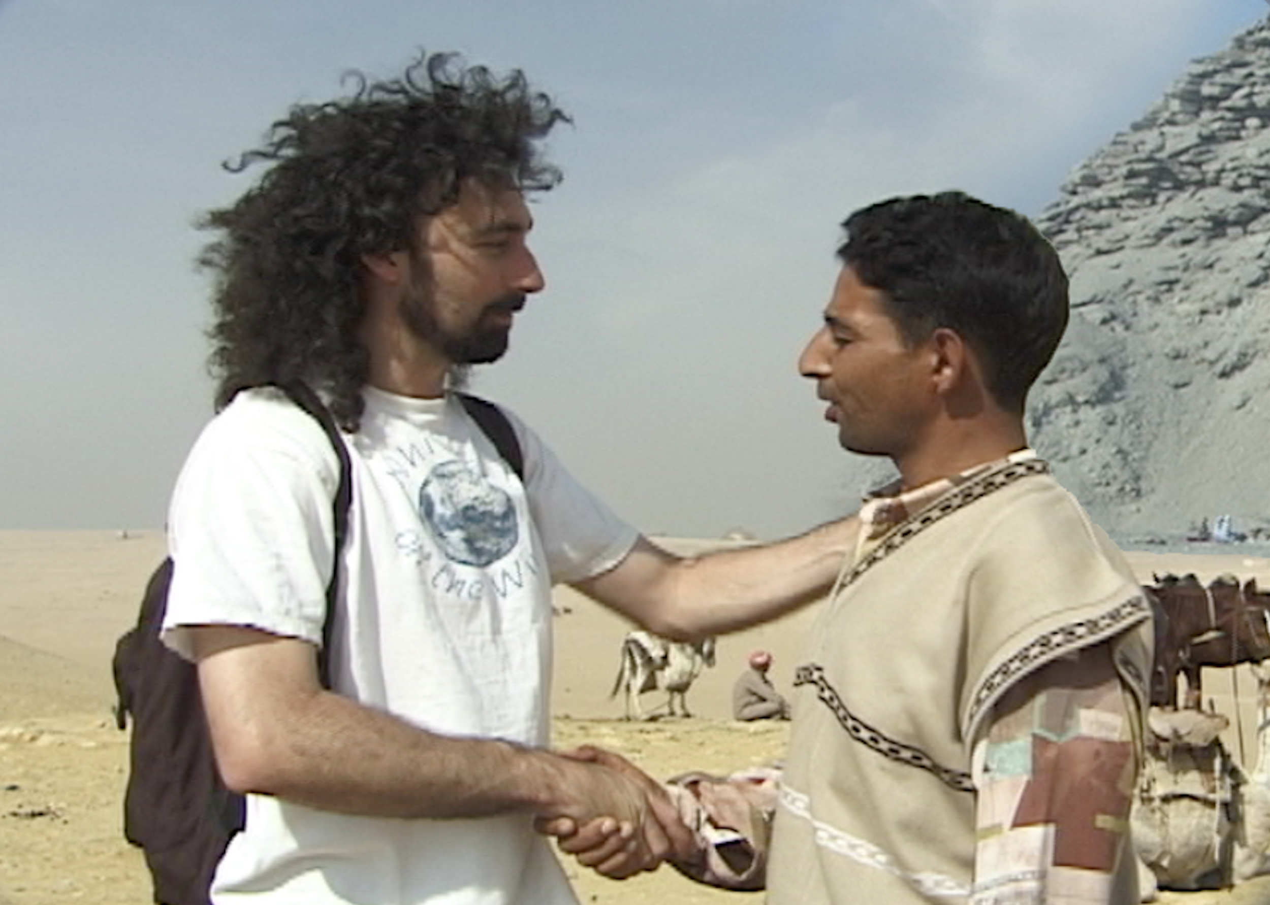 Local guide at the pyramids