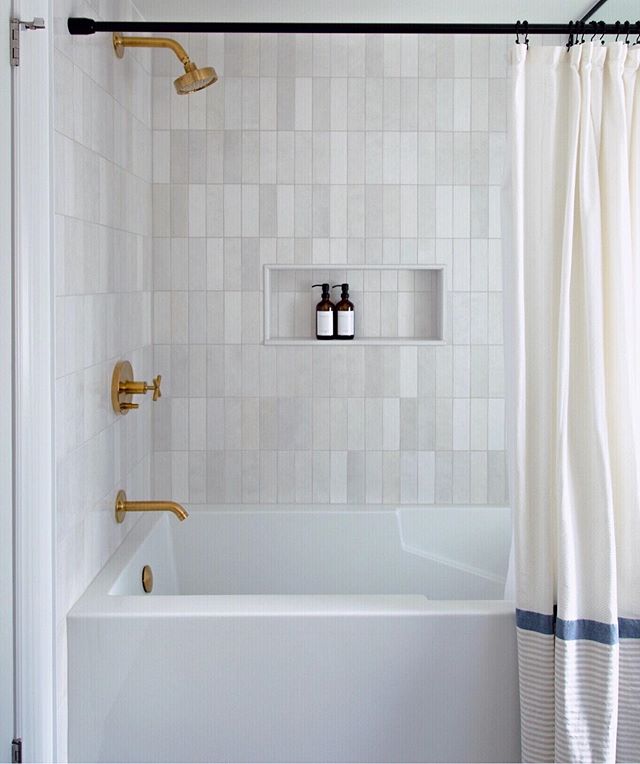 As bathroom renovators we often become obsessed with tiles as that&rsquo;s a big part of our projects. We love these ones from our #waverlyreno the slight variations in shade and the handmade look makes this tile so versatile and timeless. 
P.S. - Ko