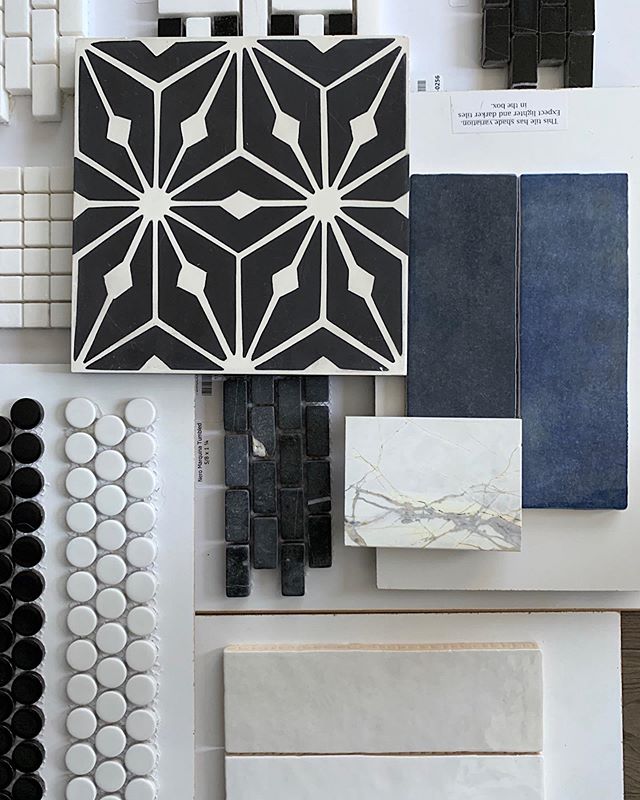 A bit of a behind the scenes today with some ah-mahzing tile options for a main bathroom renovation we&rsquo;re working on.  Despite some of these being for different concepts of the same project they work with each other interchangeably quite flawle