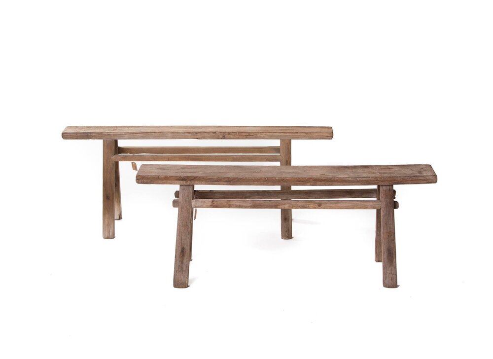 antique wooden bench