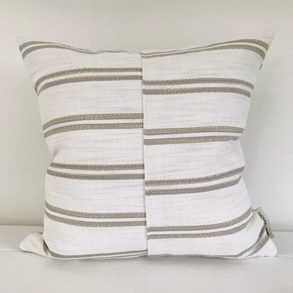BVintage offset stripe pillow