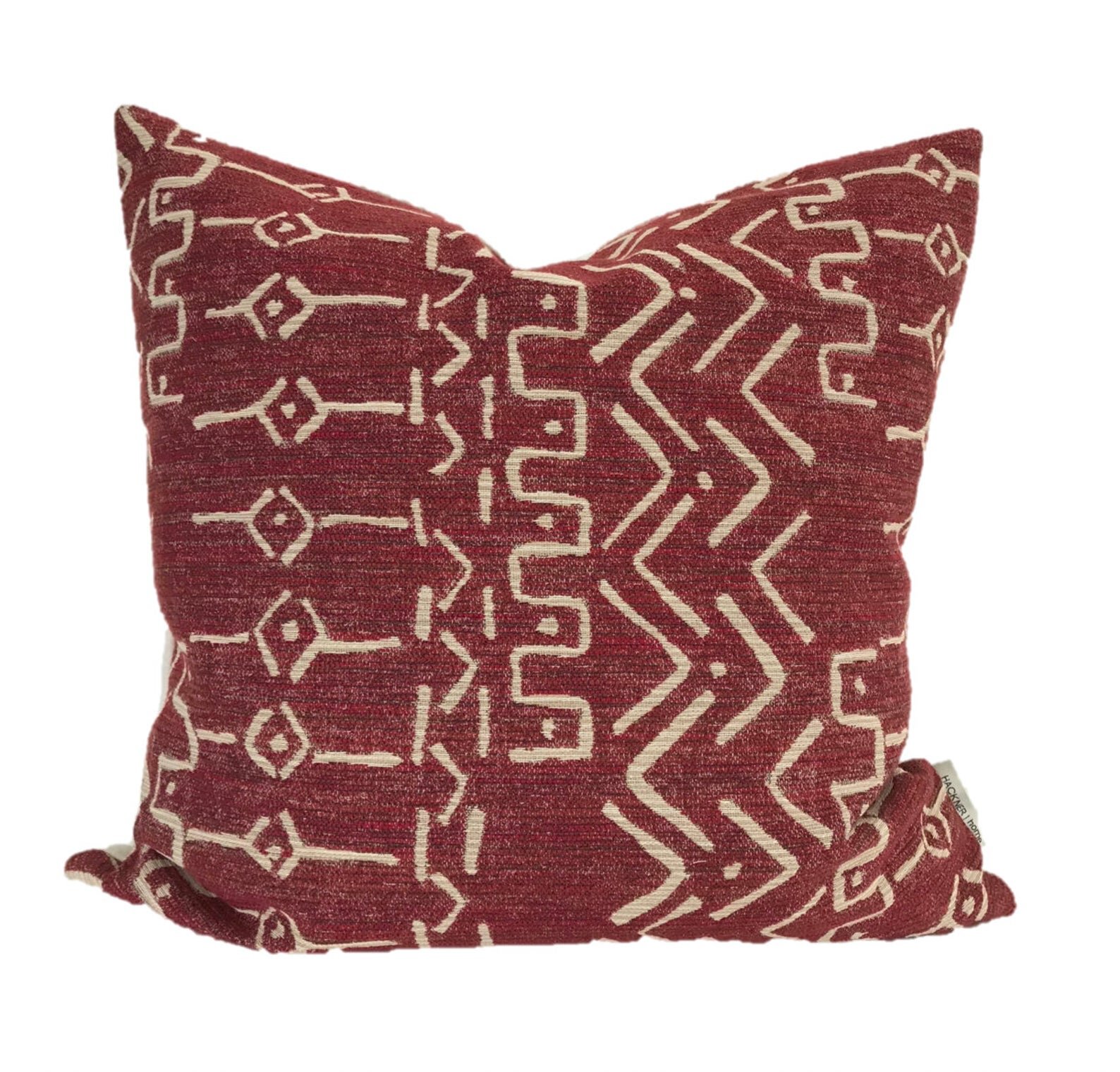 Cranberry Mudcloth Pillow