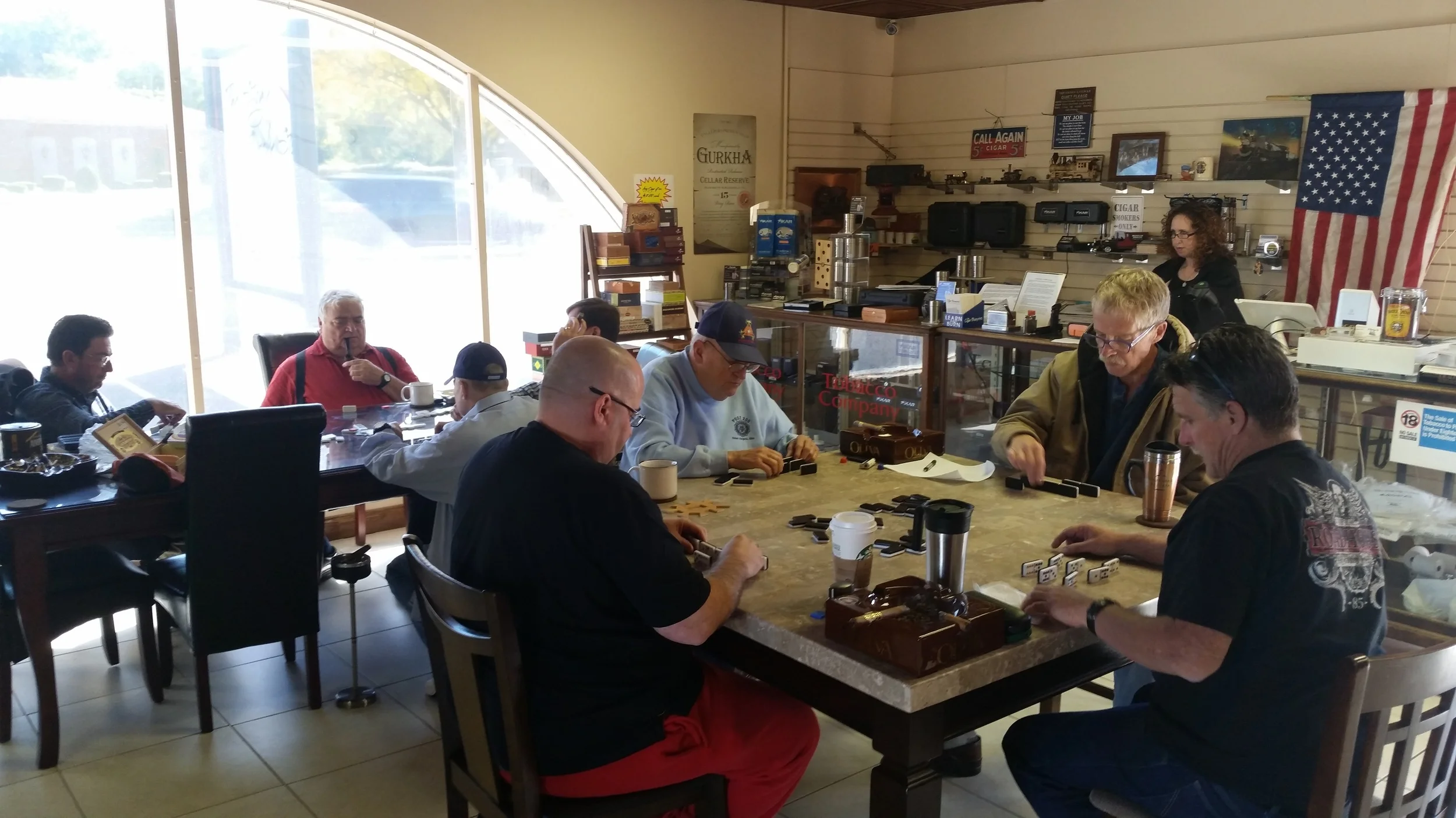 Saturday domino players