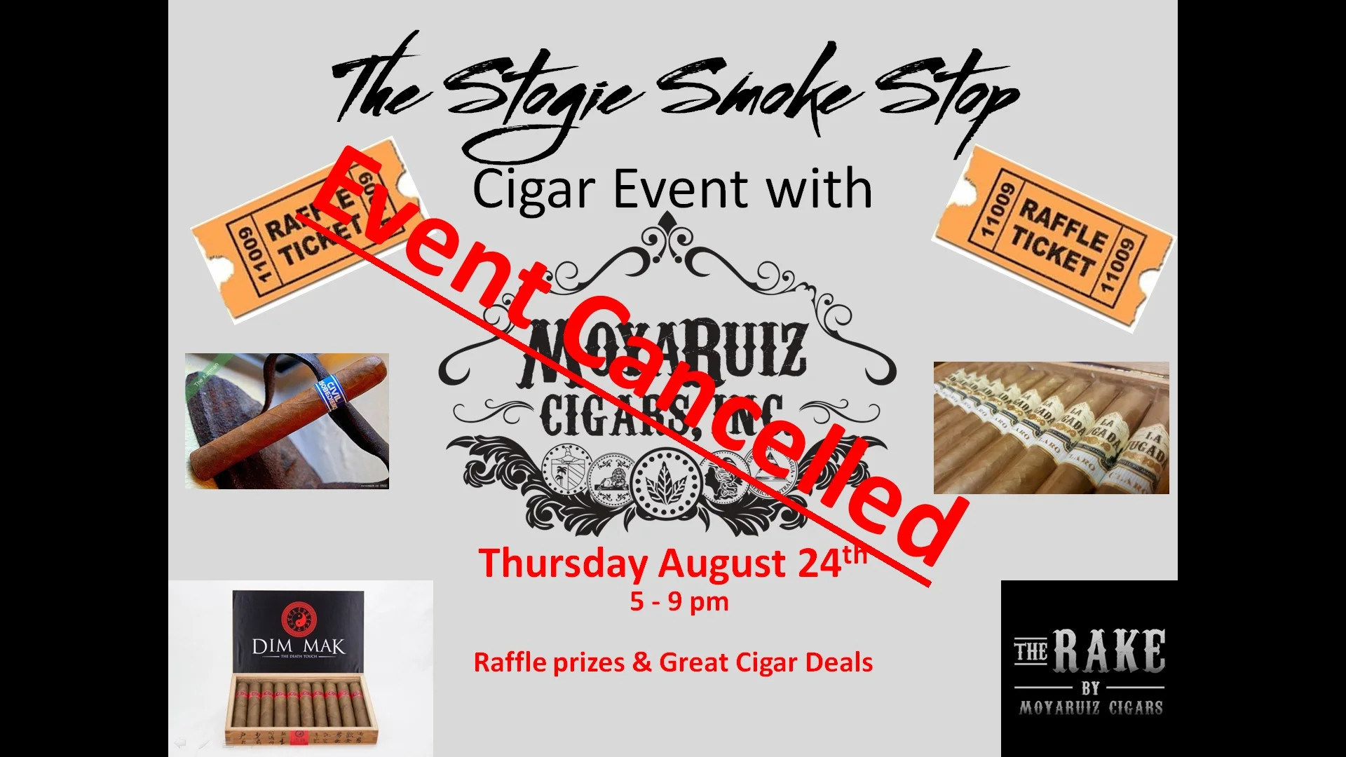 MoyaRuiz Cigar Event w/ Nelson Ruiz, Will re-schedule in September