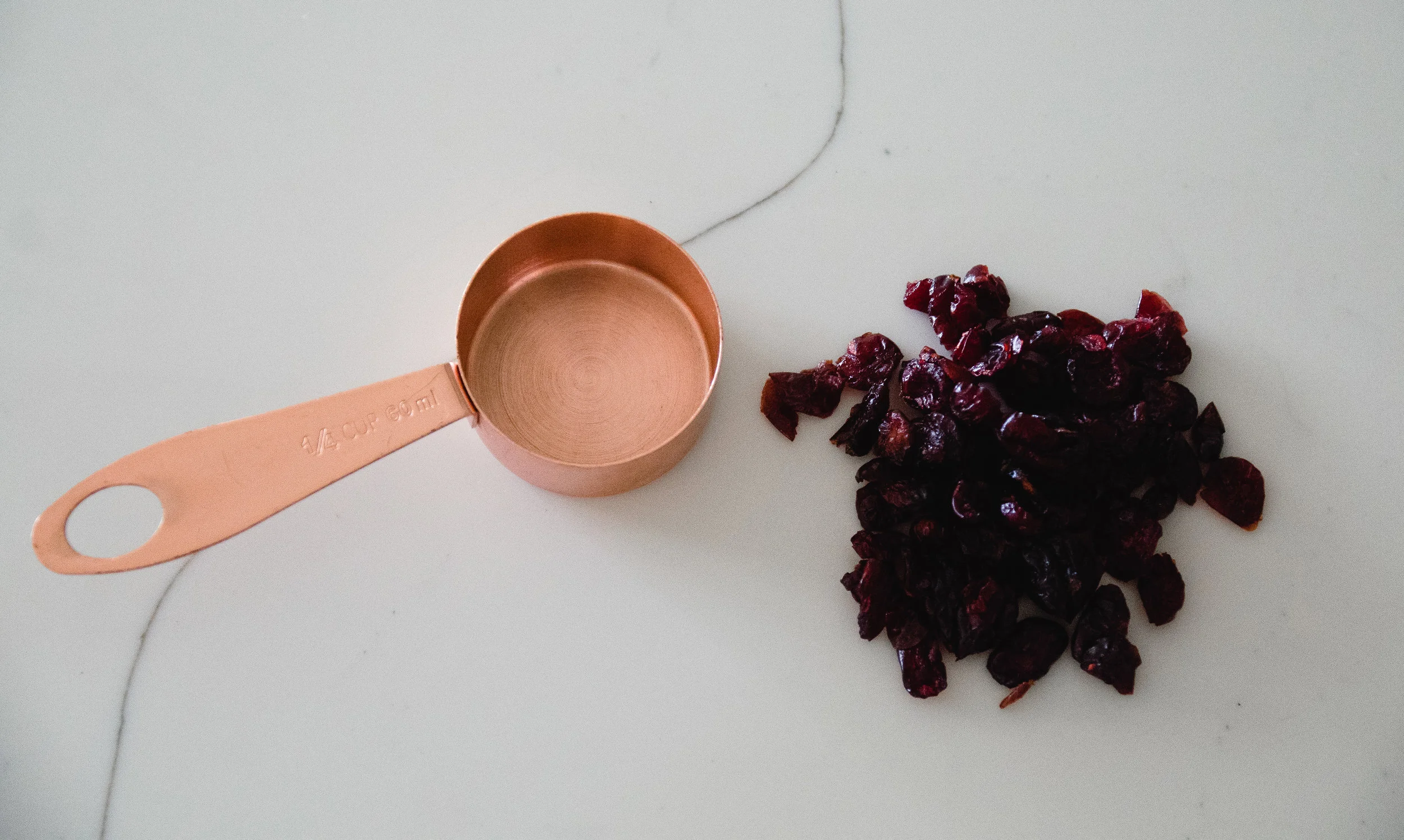 Dried fruit, like cranberries are a great source of iron.