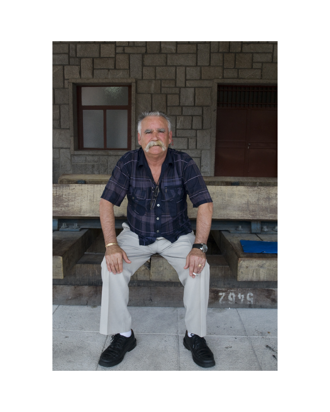 Man at the Irun Train Station