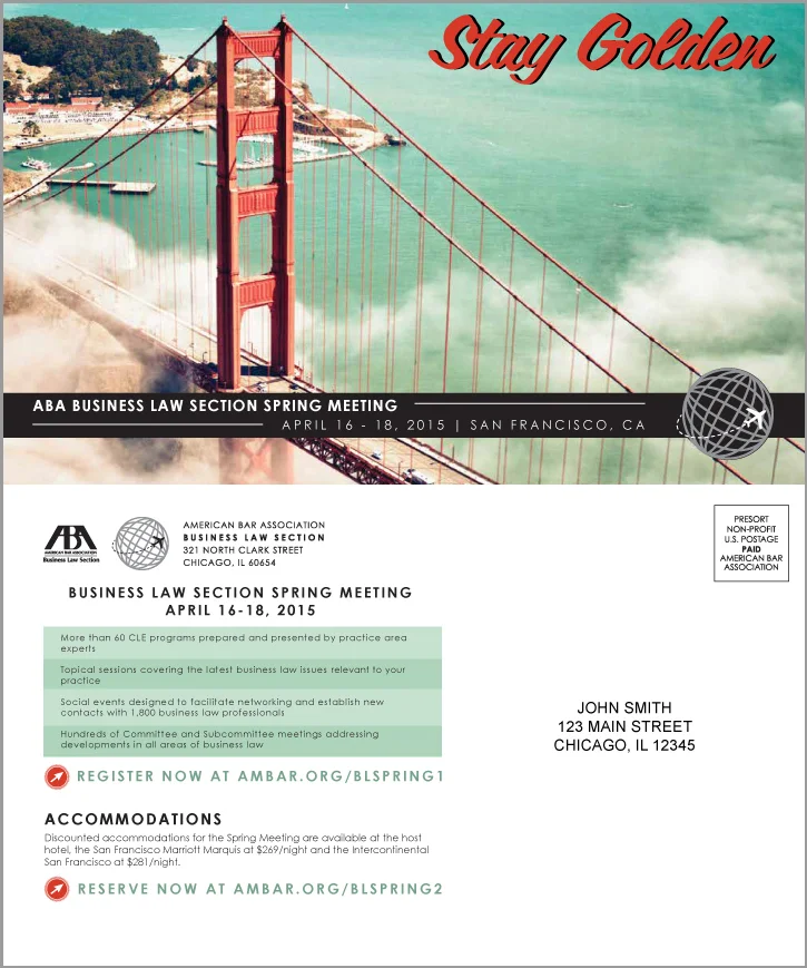 Register Now Postcard | Spring Meeting