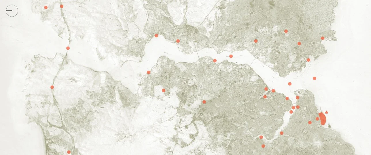  Mega-projects of Istanbul - or a single project of archeological excavations across the metropolitan territory. Star indicates project site on southern tip of historical peninsula. 