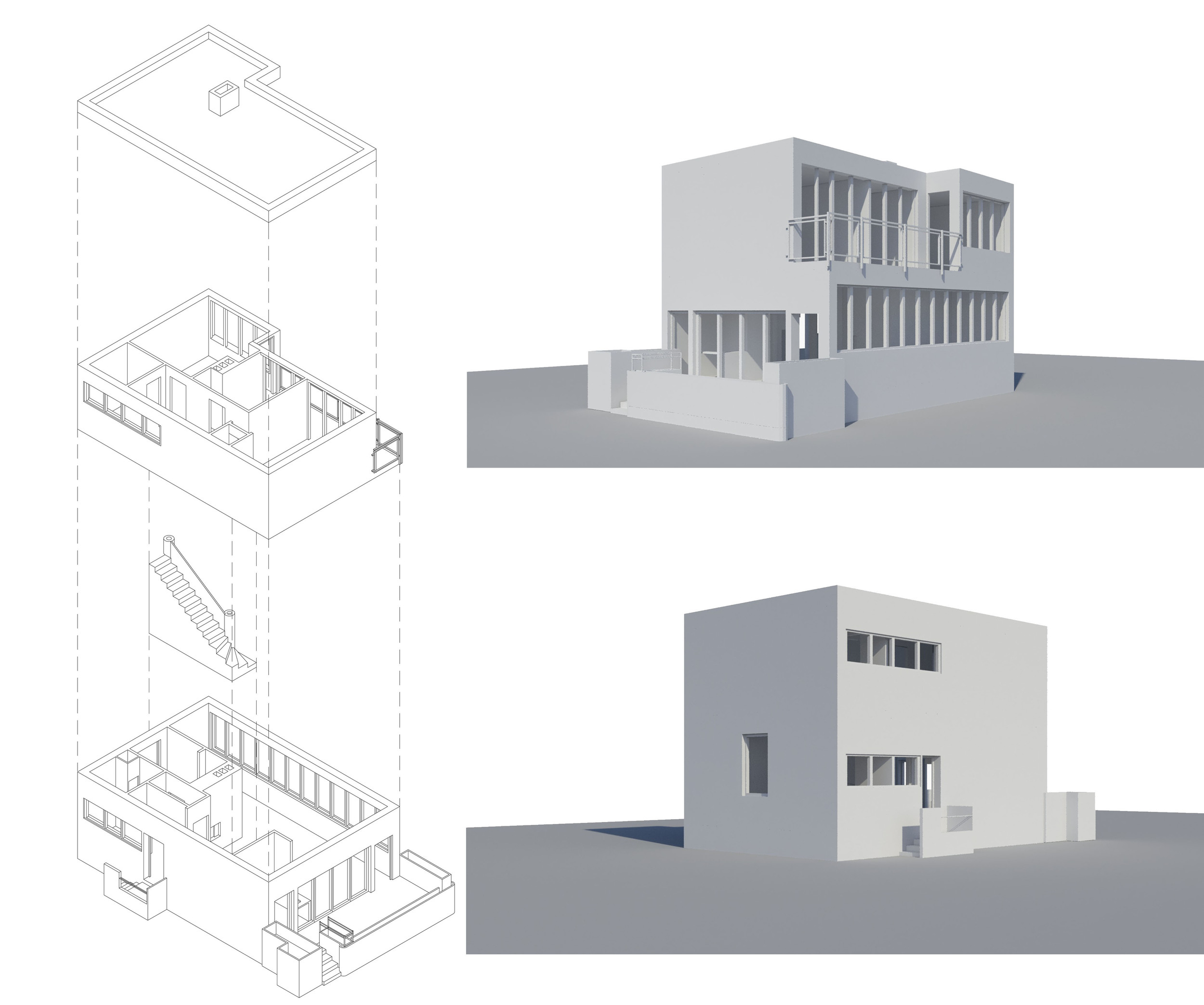 Redrawing of the House of Dr Nelken in Warsaw’ designed by Helena Niemirowska Syrkus 