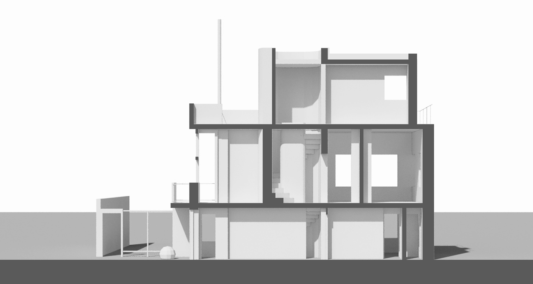 Redrawing of the House in Niegolewskiego Street by Barbara Sokołowska Brukalski