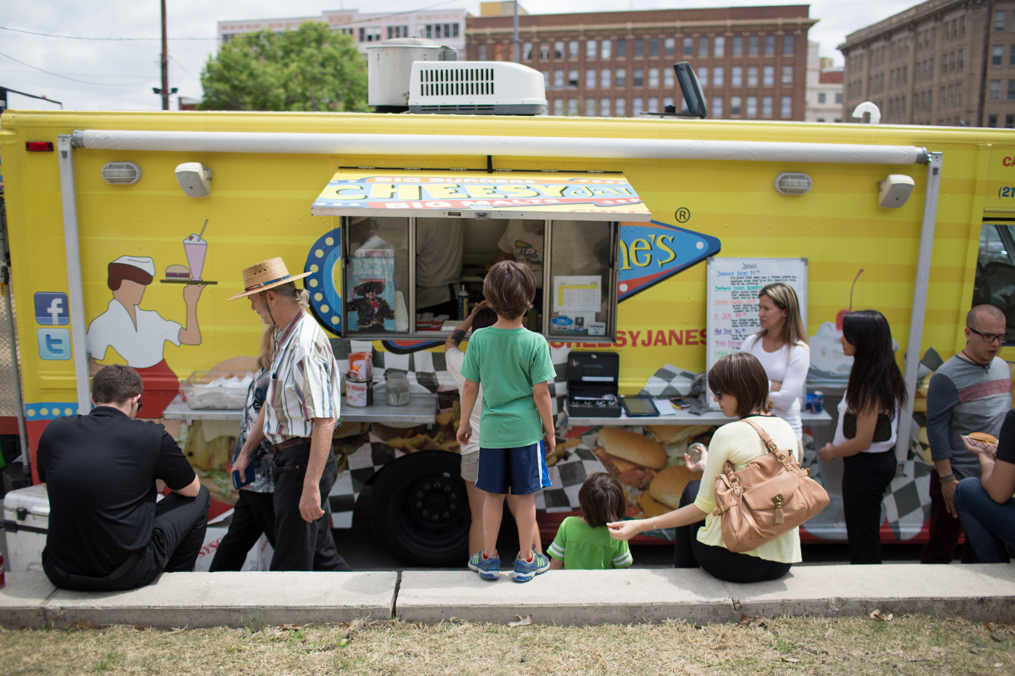 Foodtruck, Travis Park, San Antonio, Texas