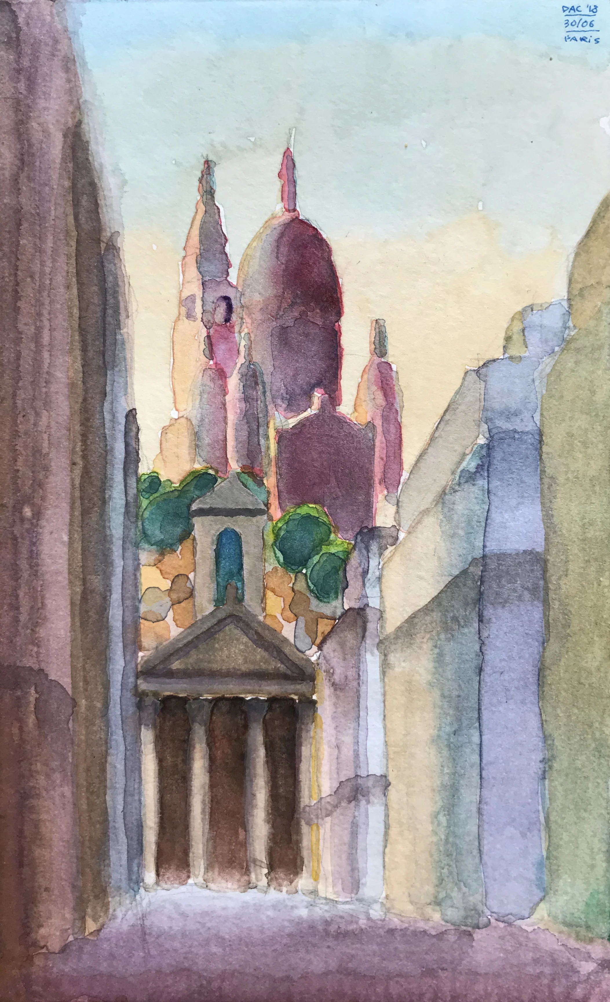 Montmartre in the distance