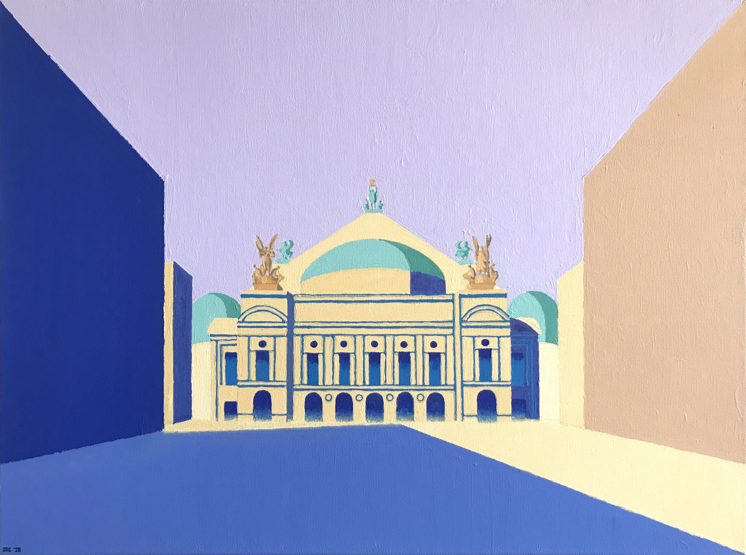 Opera Garnier - 24"x18" Acrylic over canvas
