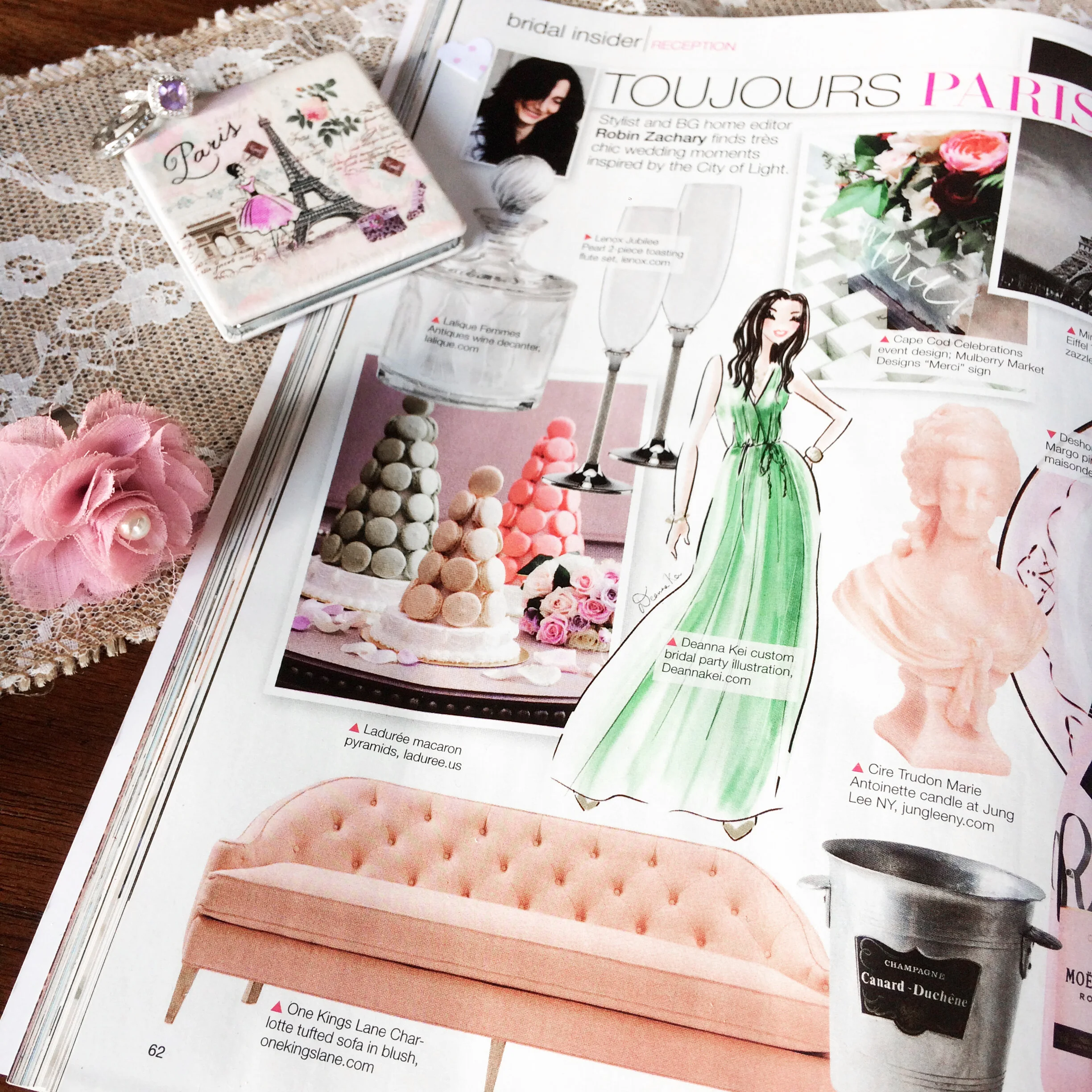 Bridesmaid Illustration featured in May/June2019 Issue of Bridal Guide Magazine