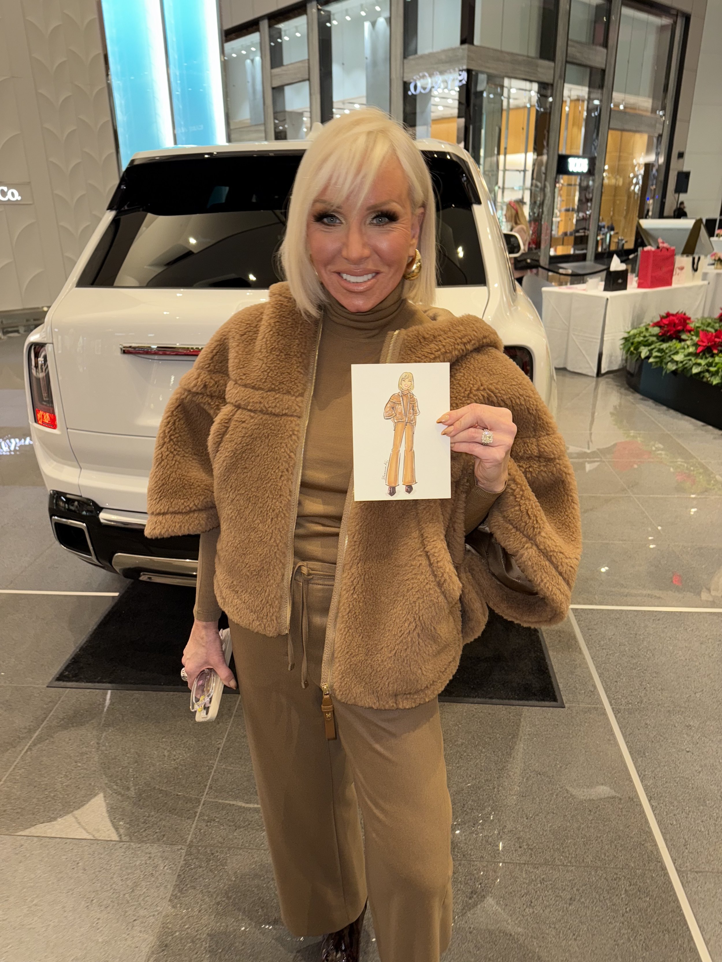 Margaret Josephs with her sketch by Deanna Kei