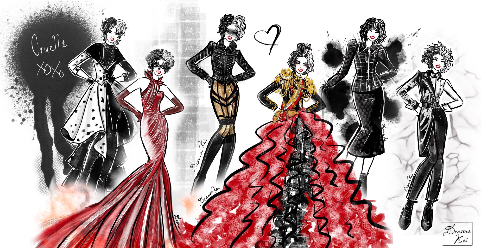 cruella 2021 — Fashion Illustration, Wedding Illustration, & Runway Trend  Blog by NY Fashion Illustrator Deanna Kei — Deanna Kei