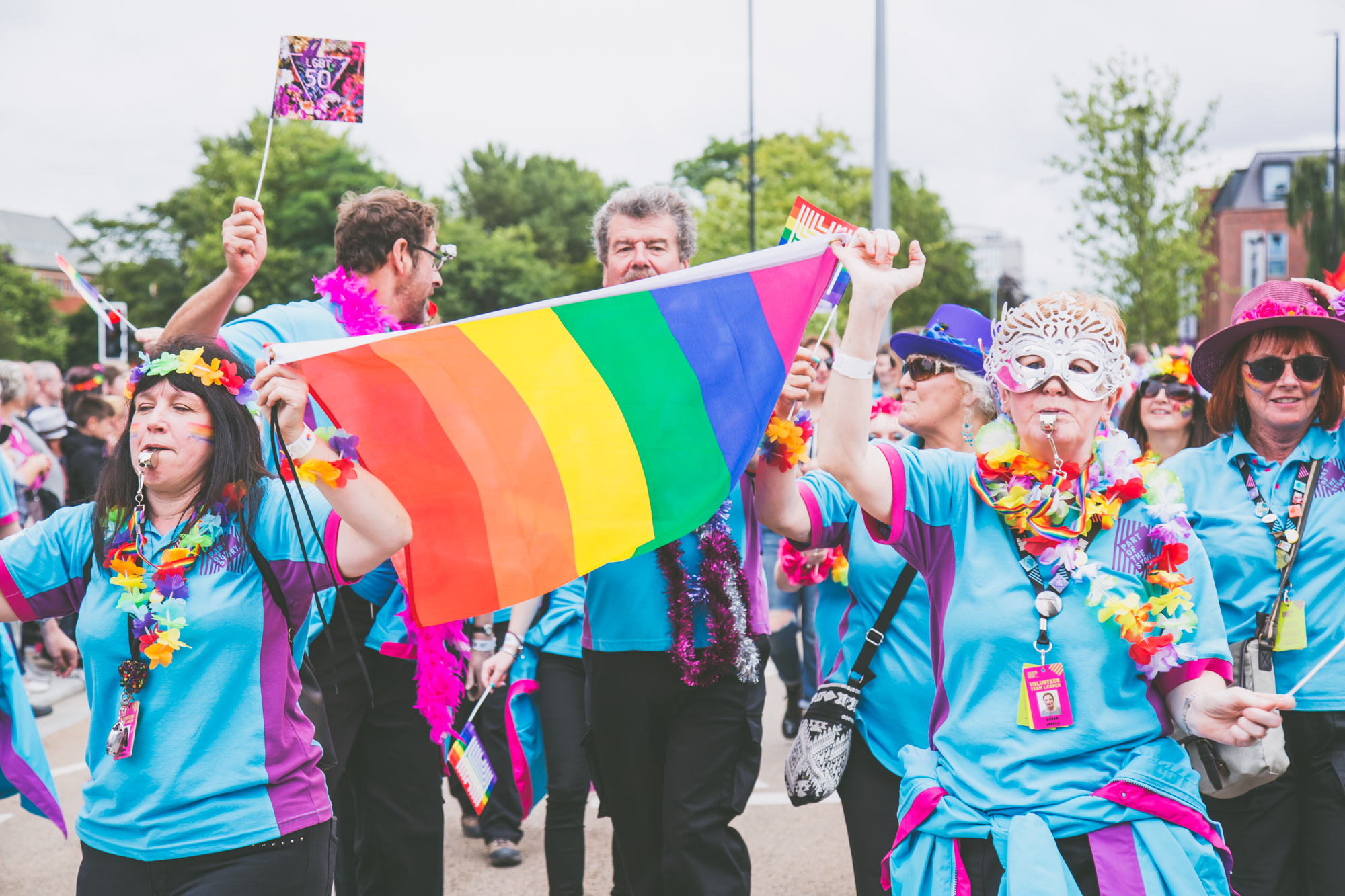 Pride flag waving