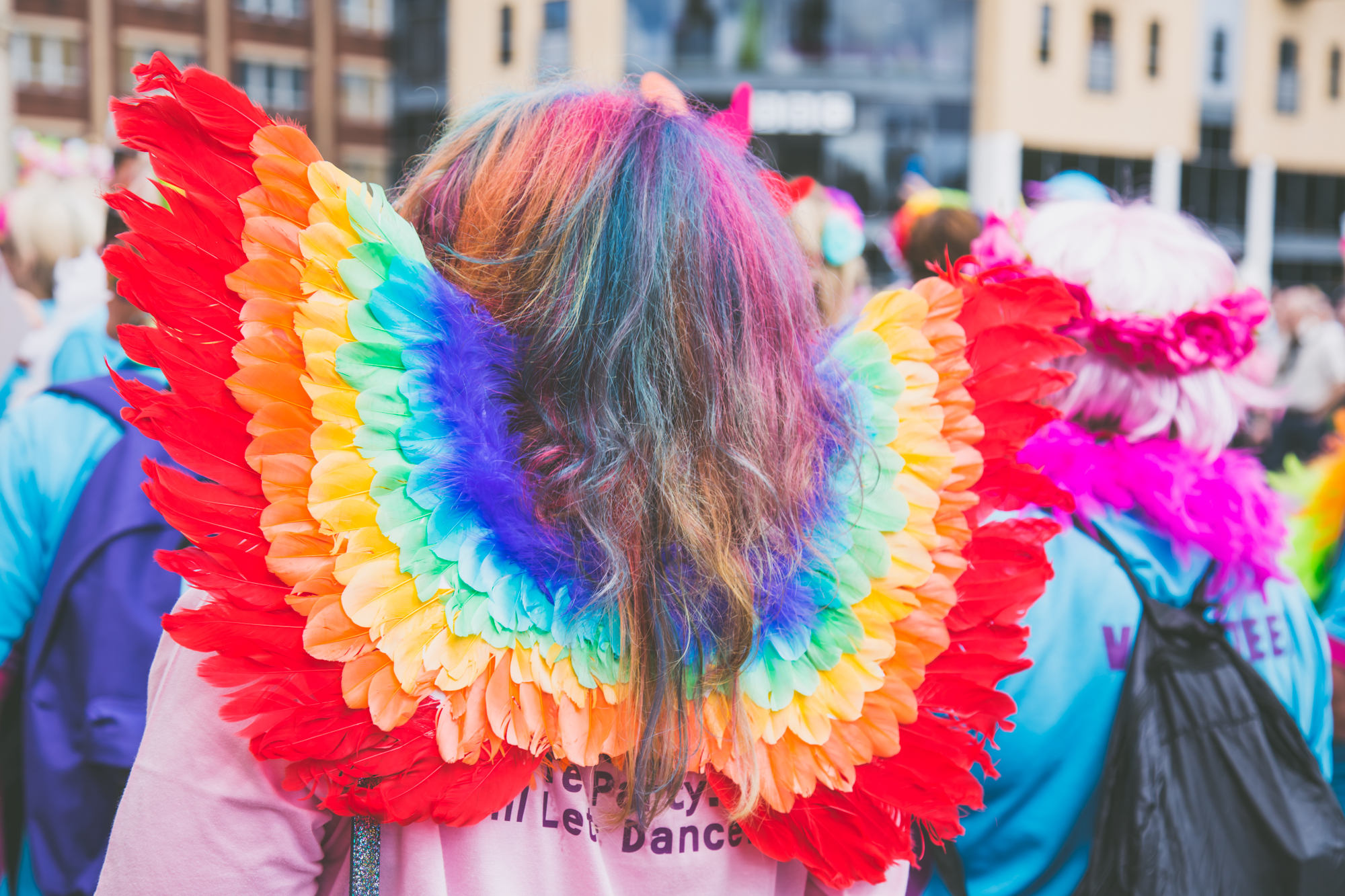 Angel rainbow wings