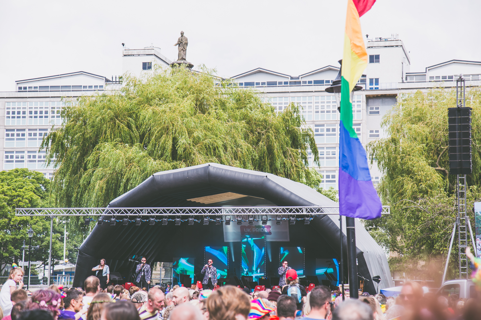 Pride stage and crowd