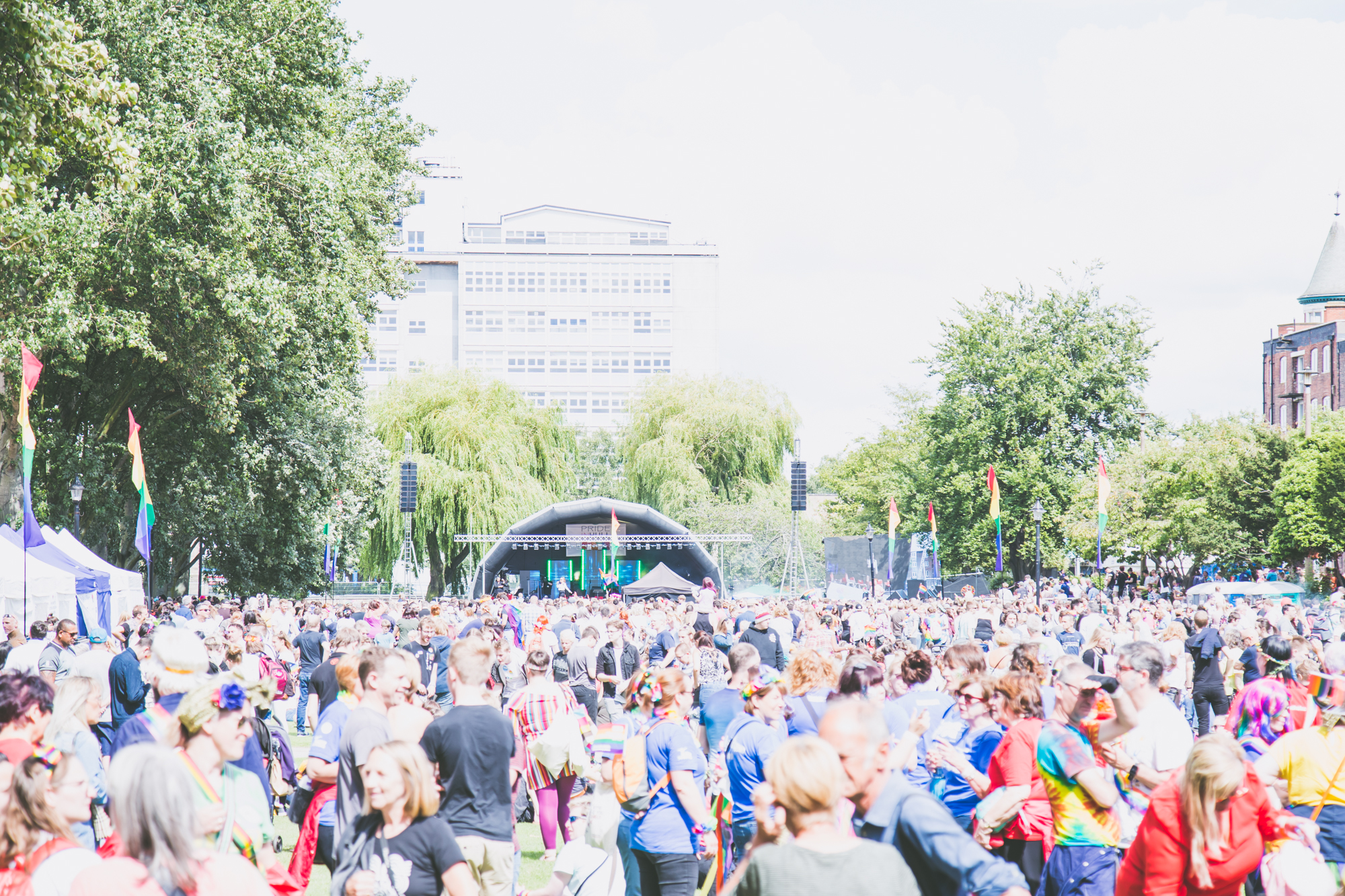 Queens gardens pride crowd