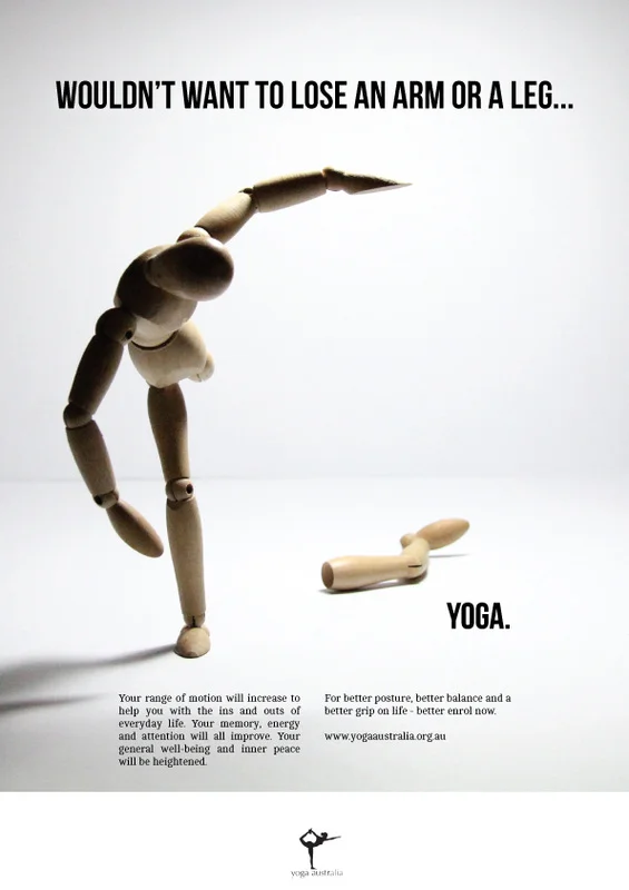 Funny little Yoga ad trying to link mind and body - found here