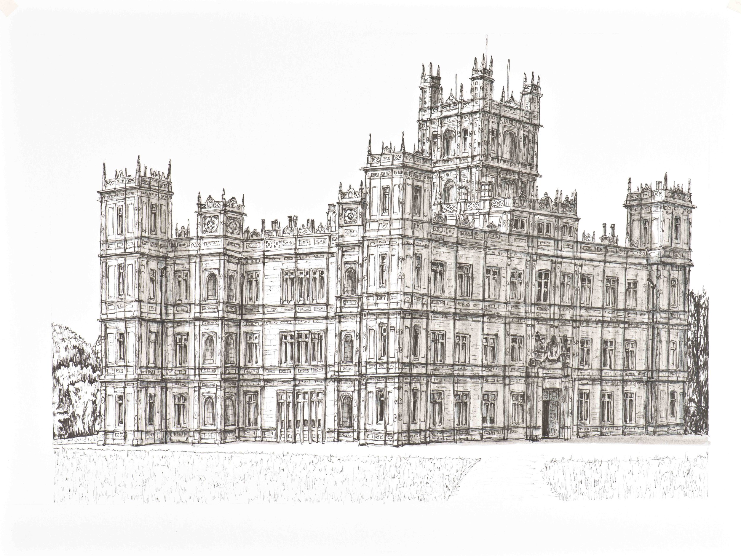 Highclere Castle [aka Downton Abbey] Print — PhoMA Illustration