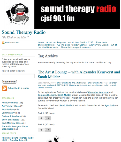 Sounds Therapy Radio, On-Air Interview