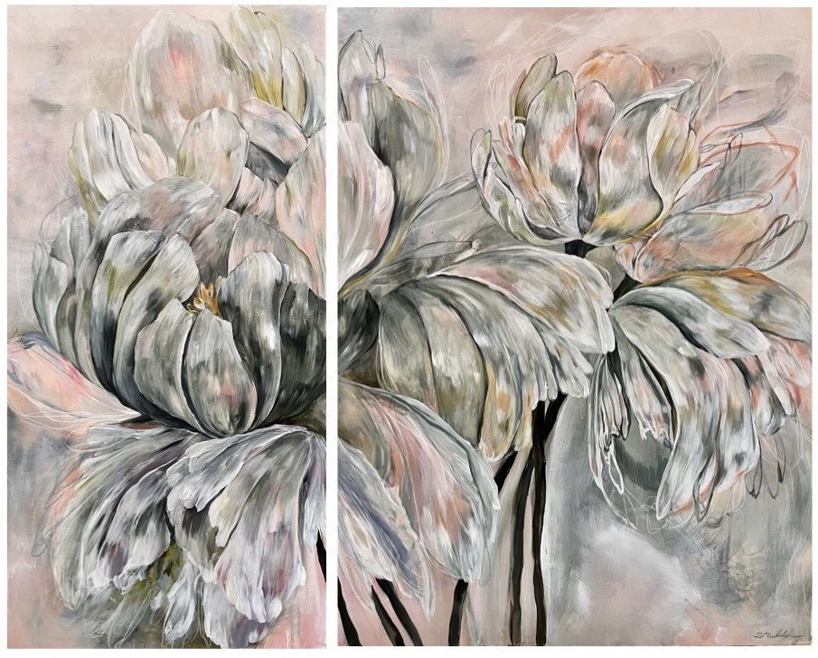 SWAYING IN SUNLIGHT / DIPTYCH 48" X 60" / $4,000