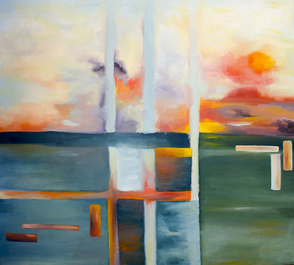 Sunset, 30" x 30", oil on canvas