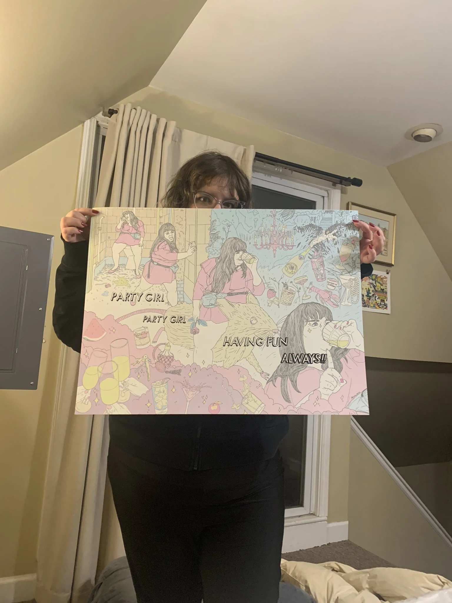 Party Girl silkscreen poster