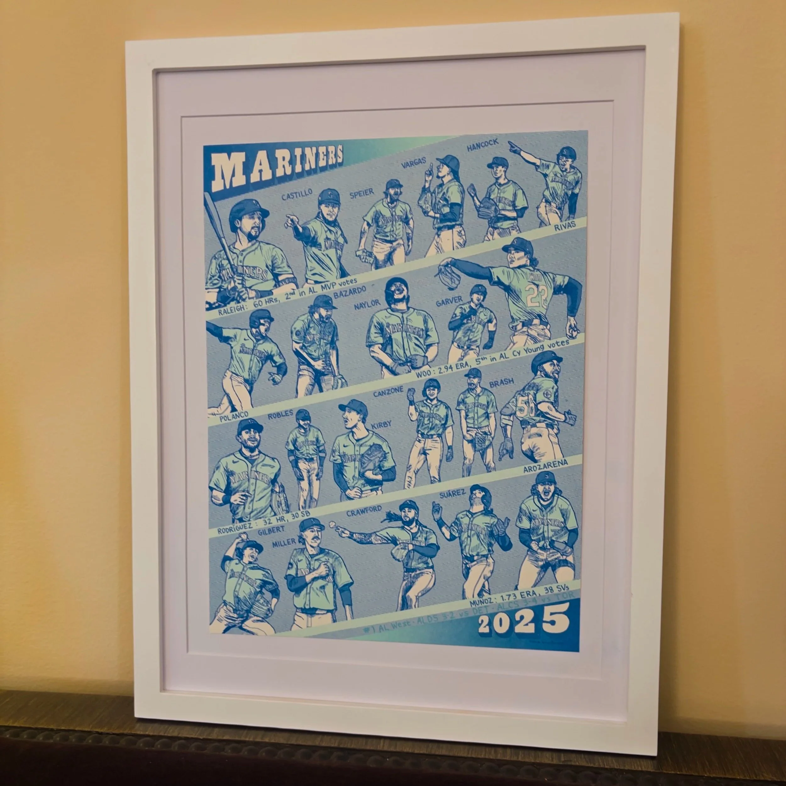 Seattle Mariners 2025 Commemorative Risograph Print