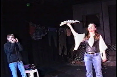 Short performance piece, “ Star Spangled Fish Skeleton ,” with mother Carmen Liston on harmonica.