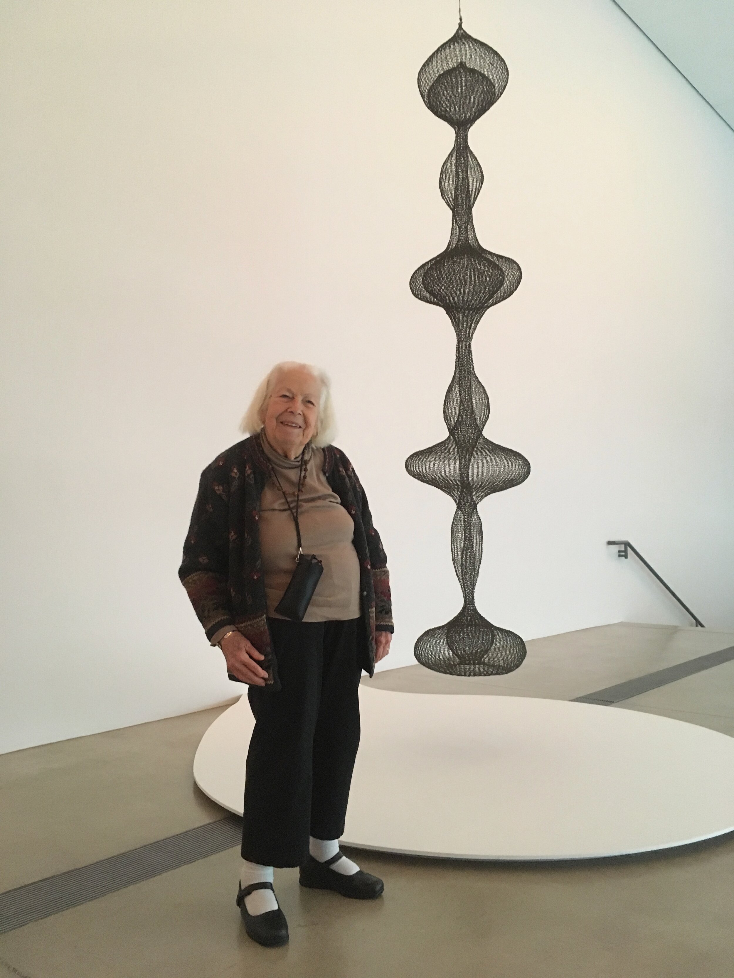 Allegra with Asawa Sculpture