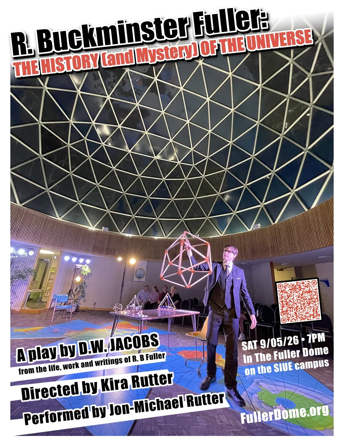 Buckminster Fuller Play in the geodesic miniature-earth geoscope Fuller Dome at SIUE