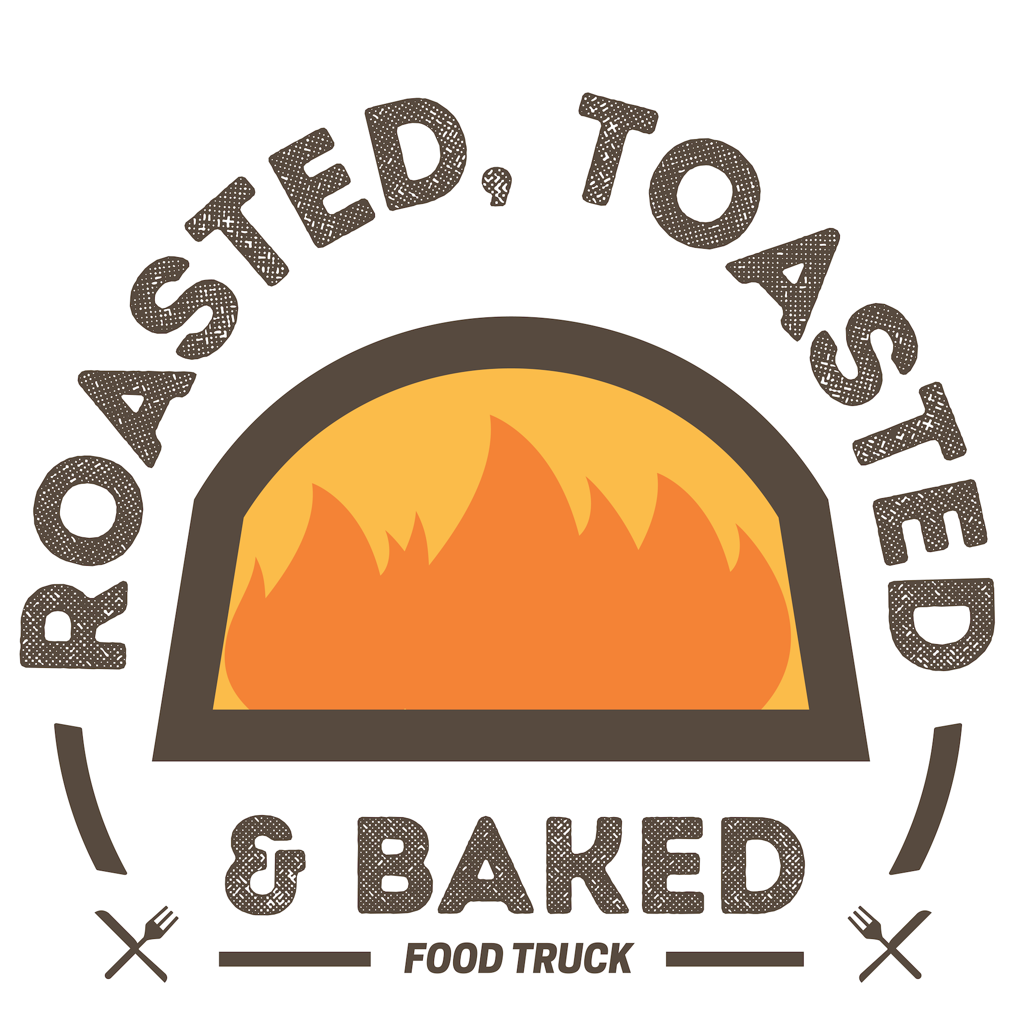 Roasted Toasted Baked food truck logo design Lafayette Indiana designed by Hagan Design Co Champaign Illinois