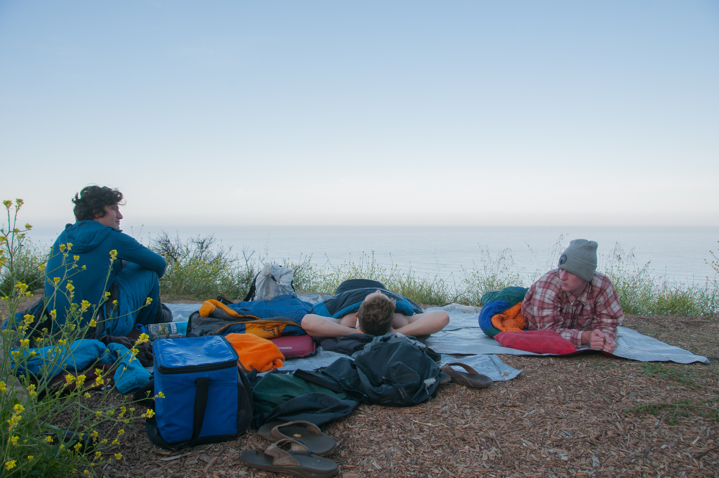 Waking up on the cliff.