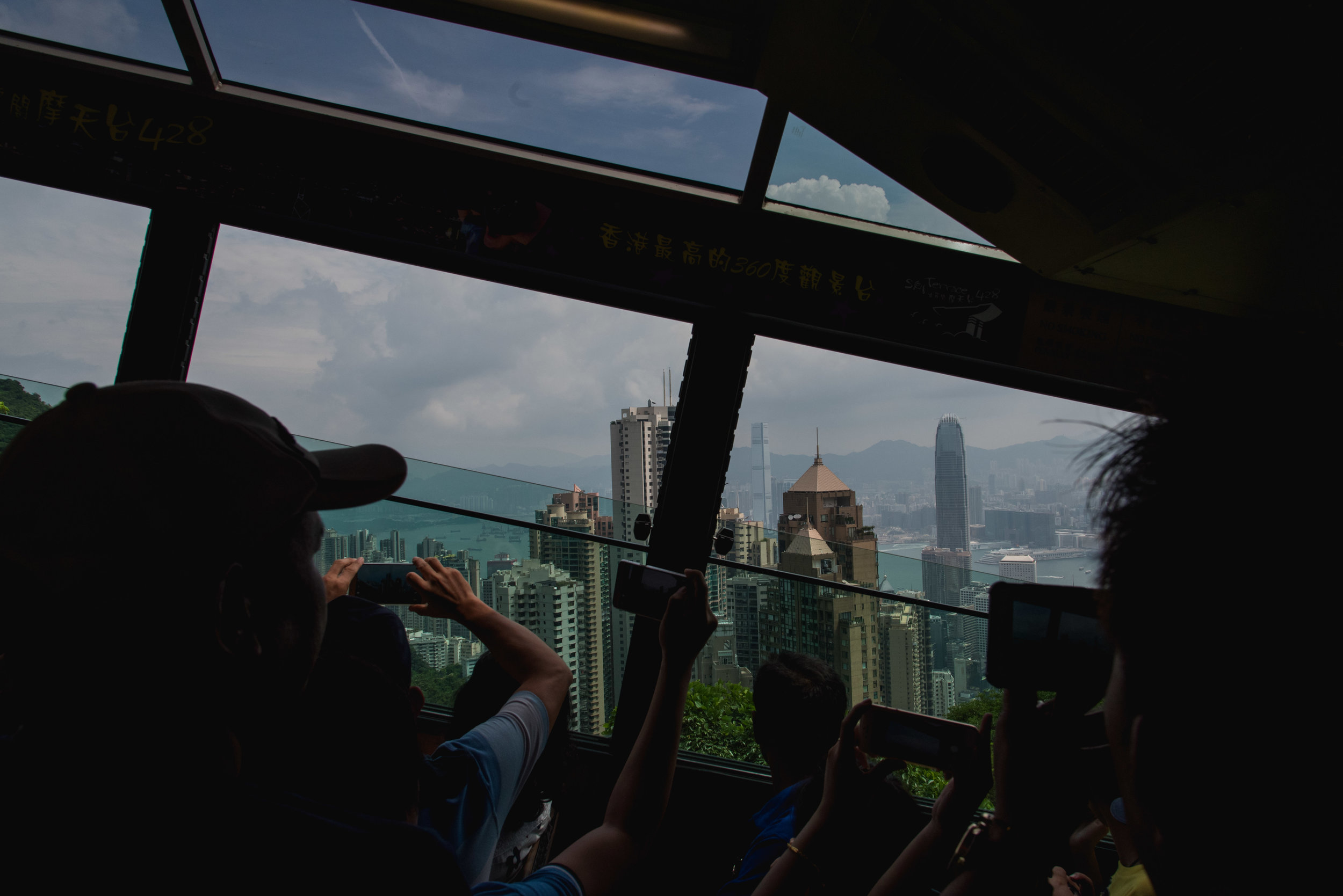 The first glimpse of the city from above.