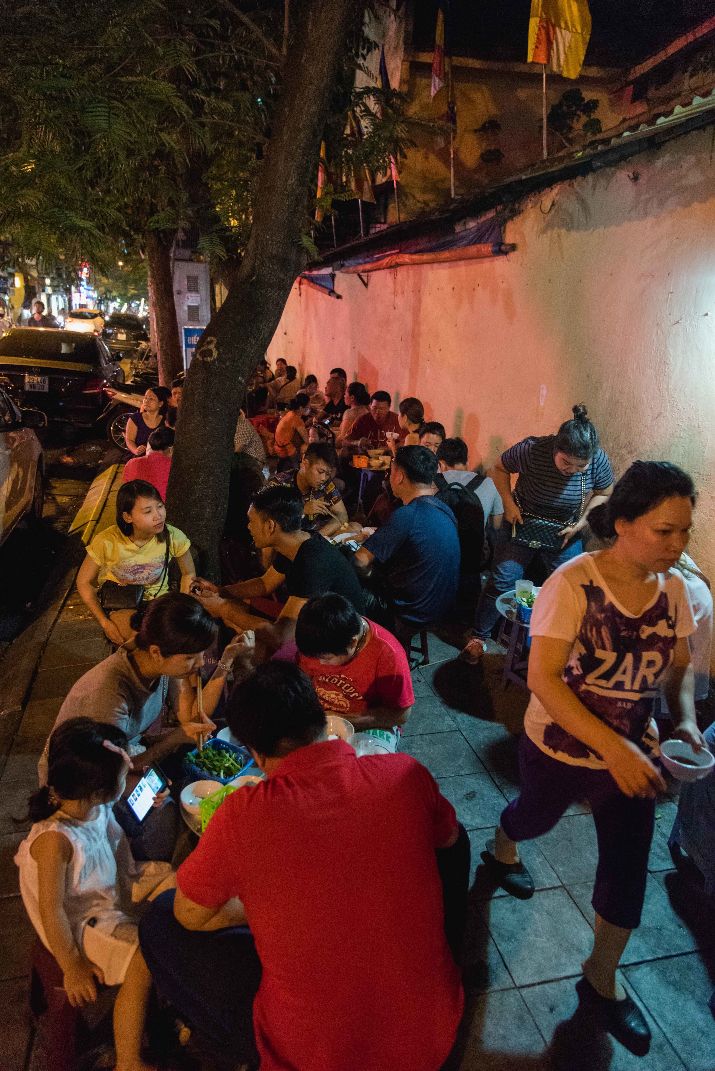 Restaurant on the sidewalk.