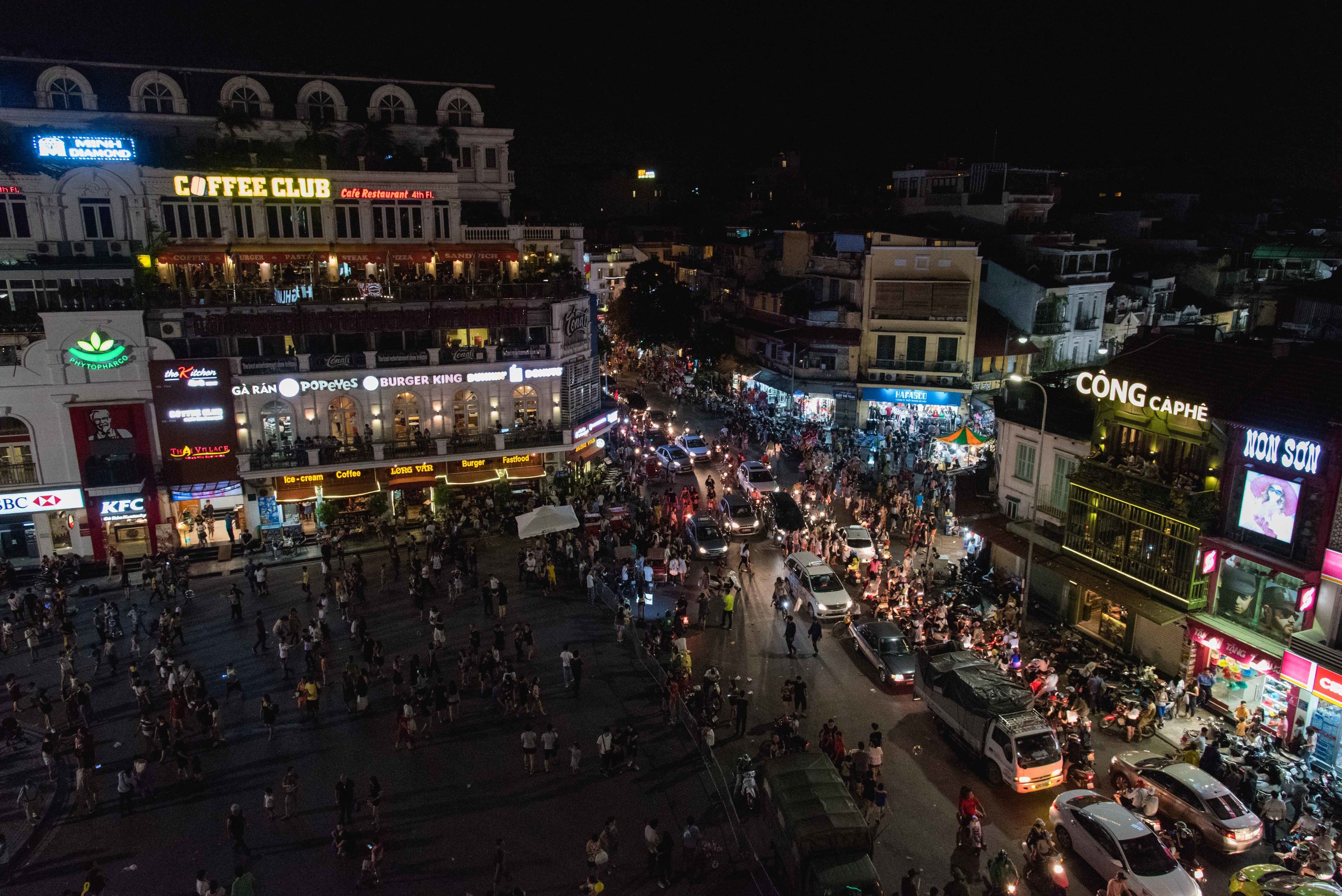  Night market overflow. 