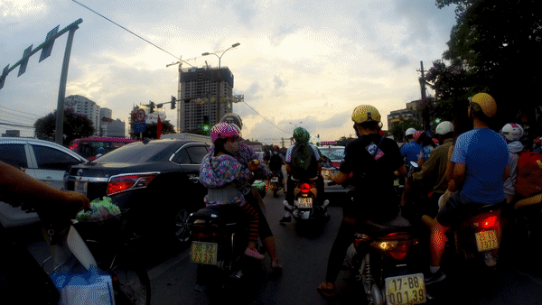 Rush-hour in Hanoi.