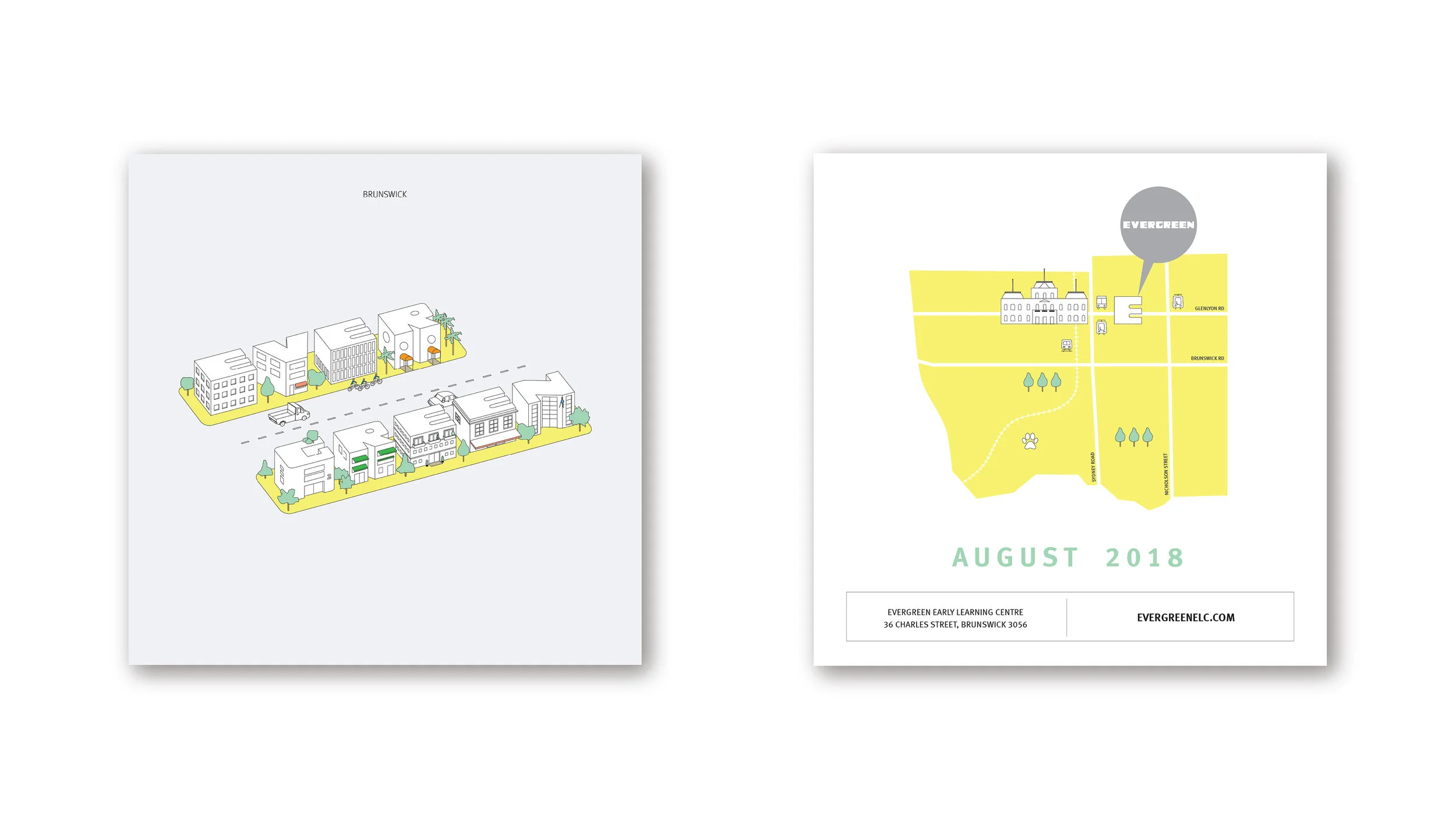  Brand and identity developed for an early learning centre in Brunswick. 