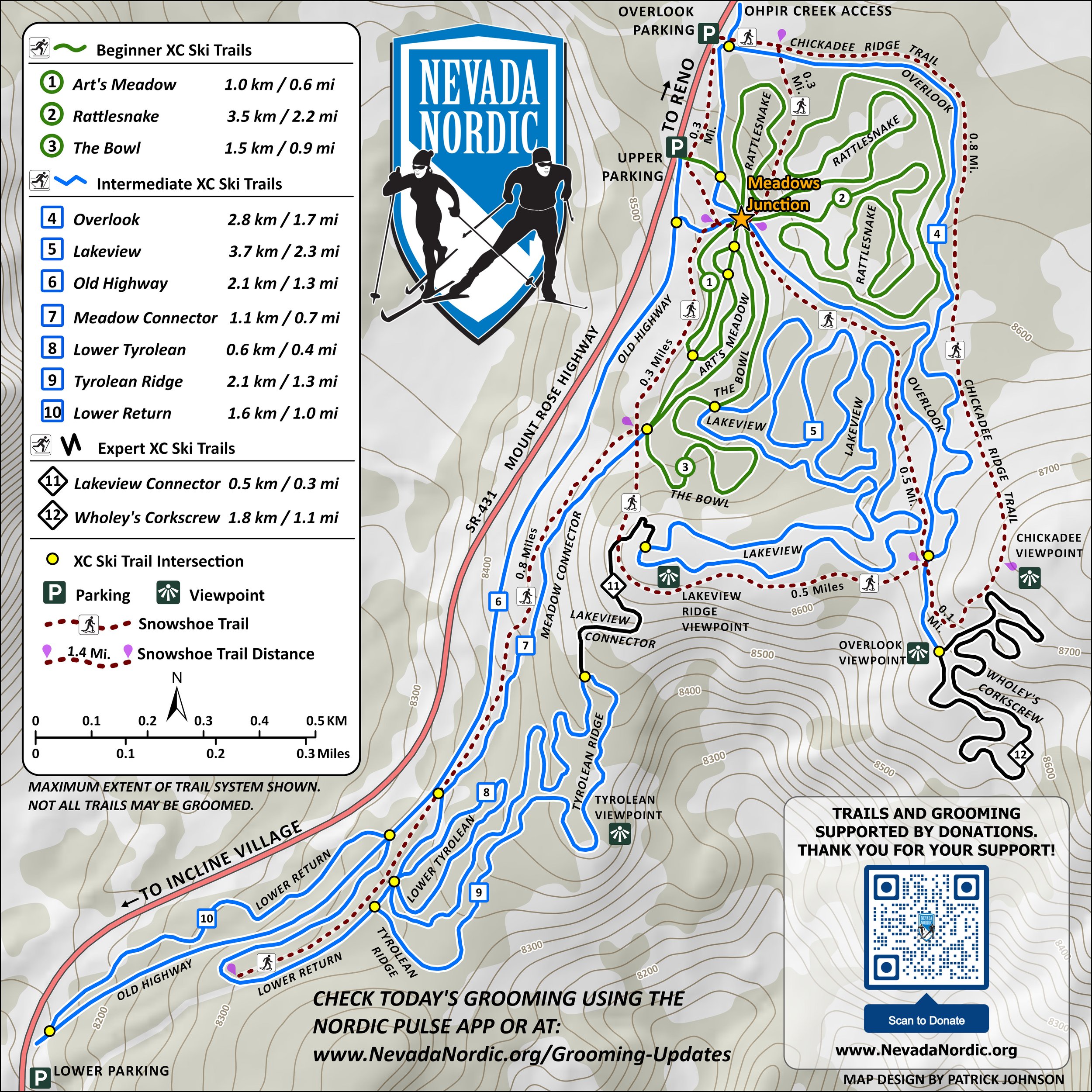 Nevada Nordic Trail Map 2026