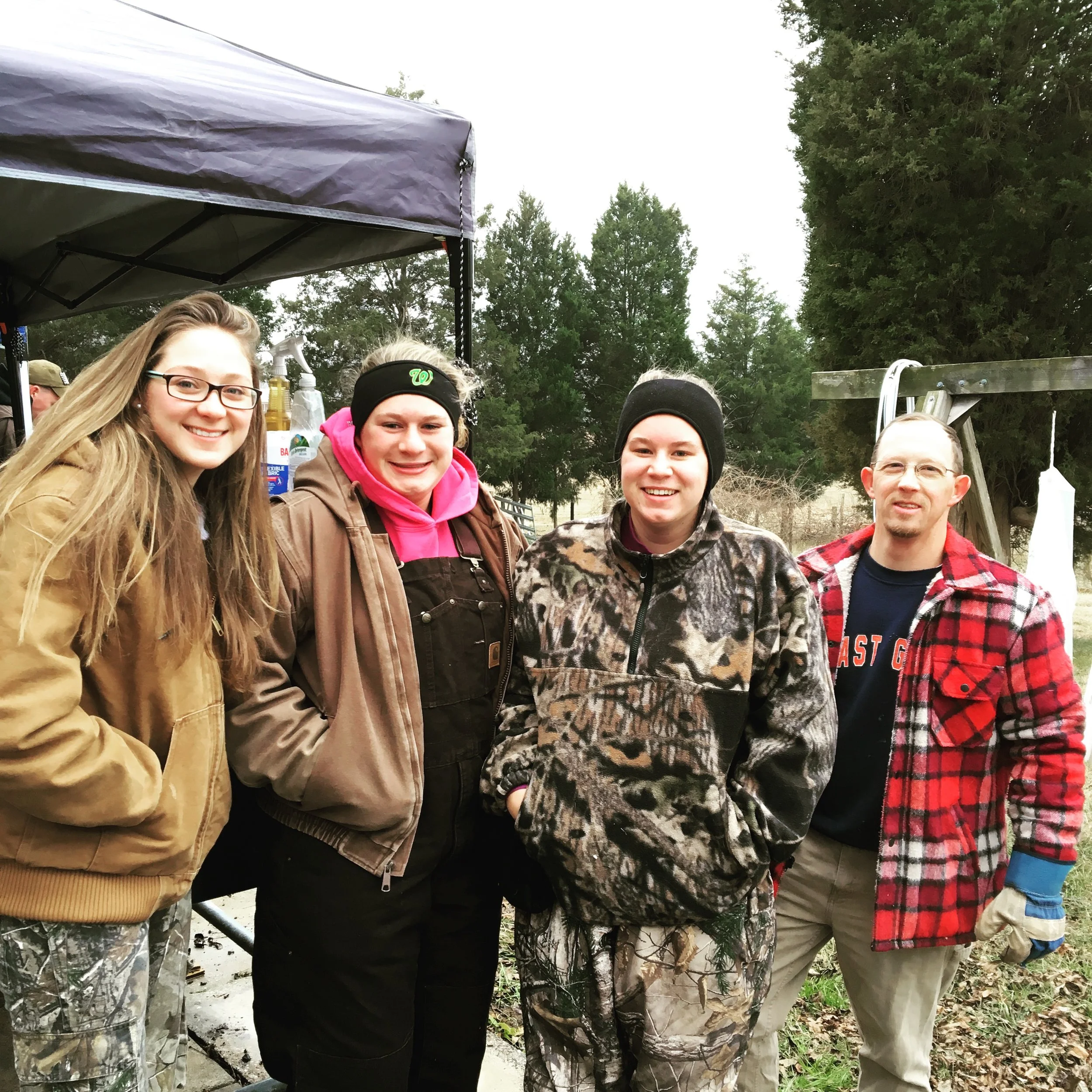 A few of the Crossings crew - Mackenzie, Brianna, Janeice & Brian- 